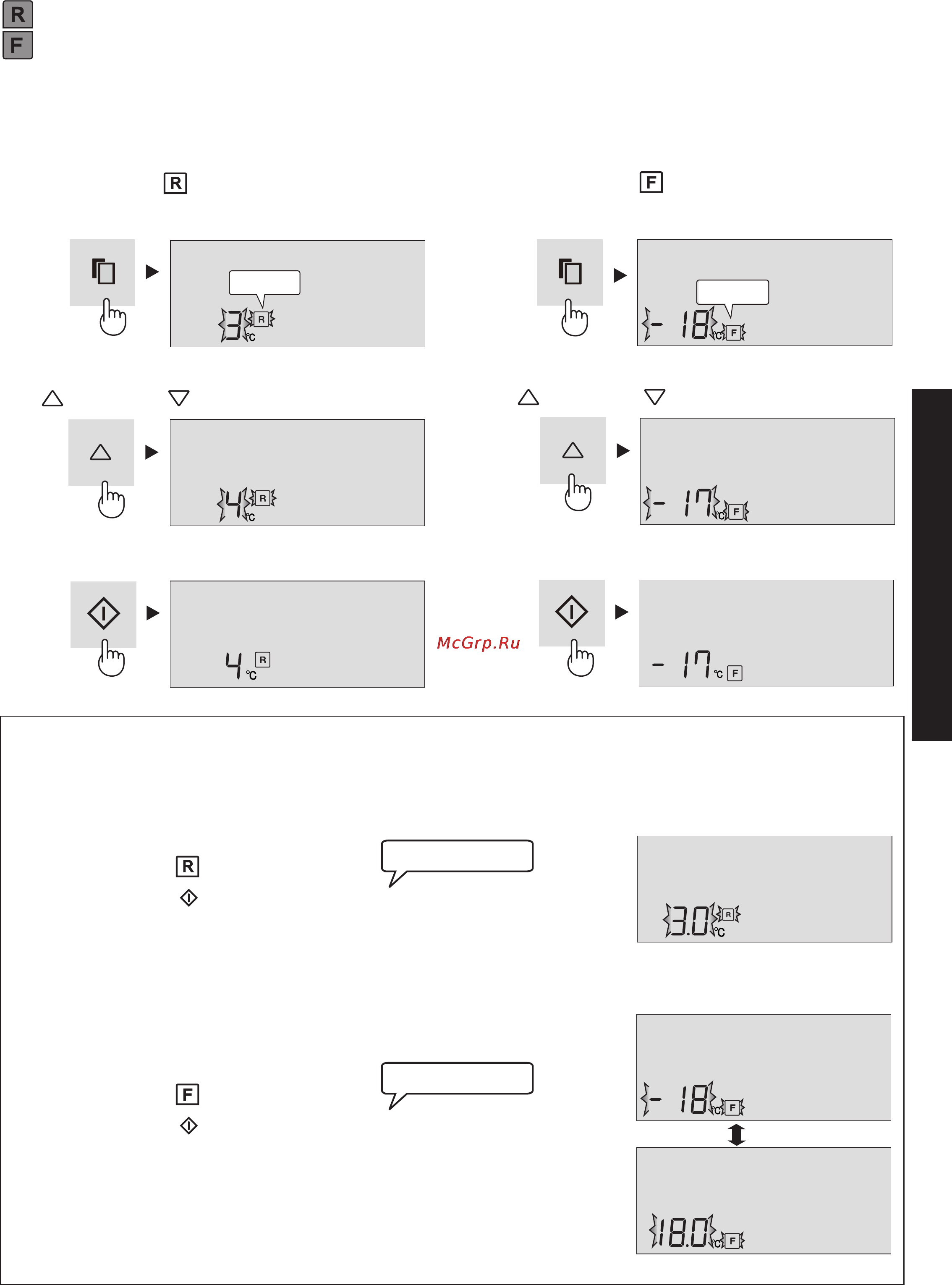 Sharp SJFS97VSL [11/20] Регулировка температуры