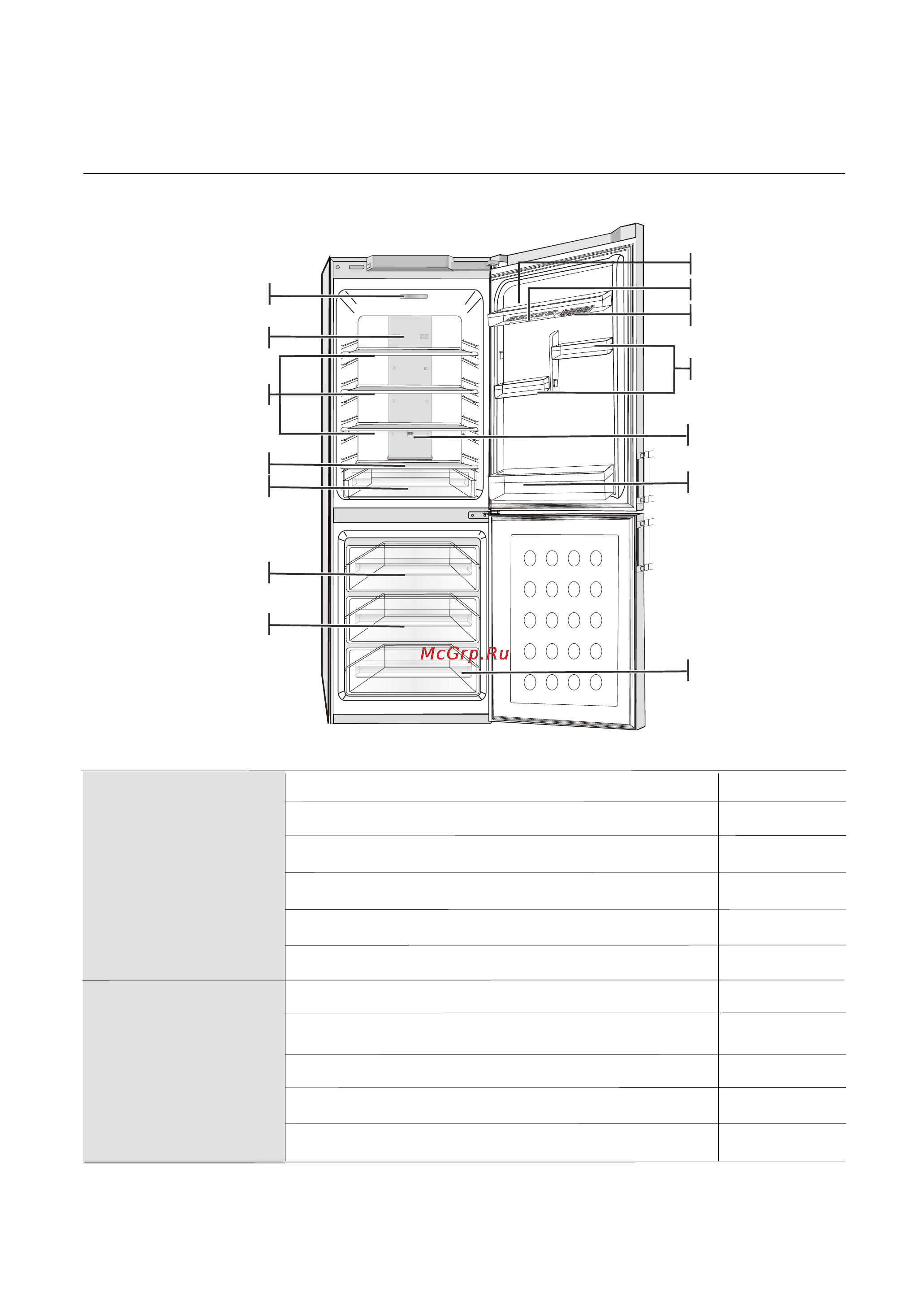 Samsung RL33EGSW [24/28] Внешний вид морозильной холодильной камеры rl34e rl33e rl36e rl37e rl34s rl33s rl36s