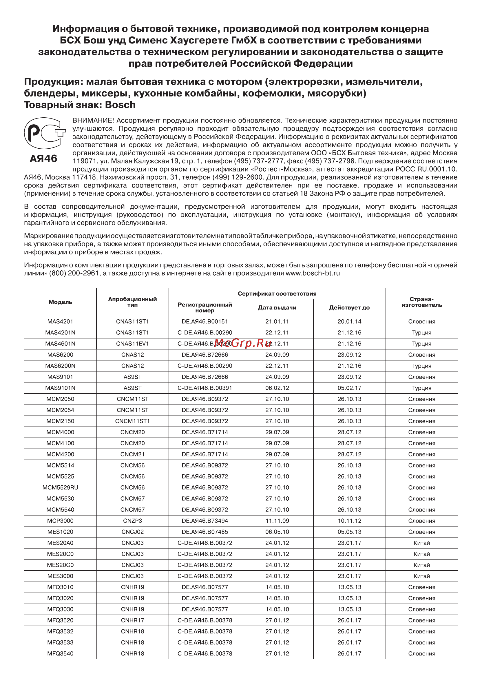 Bosch ErgoMixx MSM66150RU Инструкция по эксплуатации онлайн [11/19] 79521