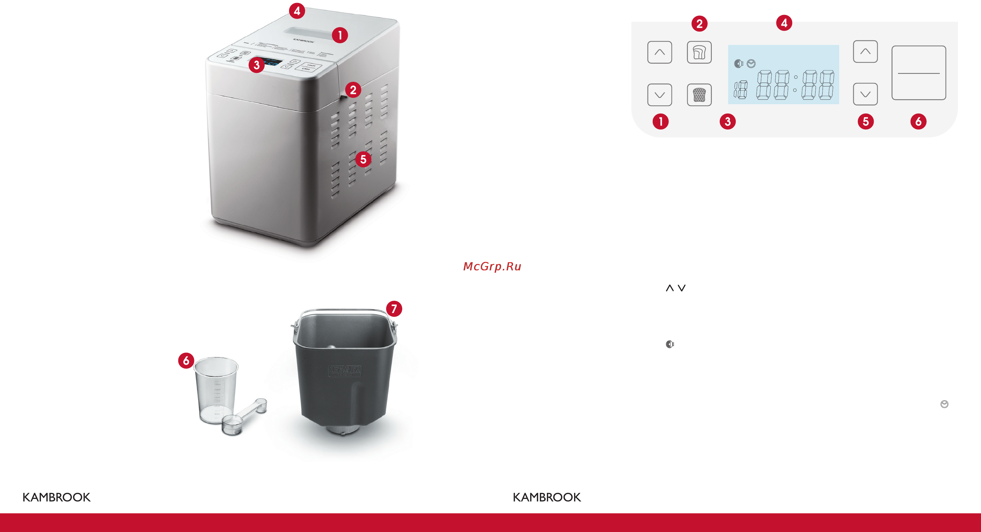 Kambrook ABM400 [3/9] Меню