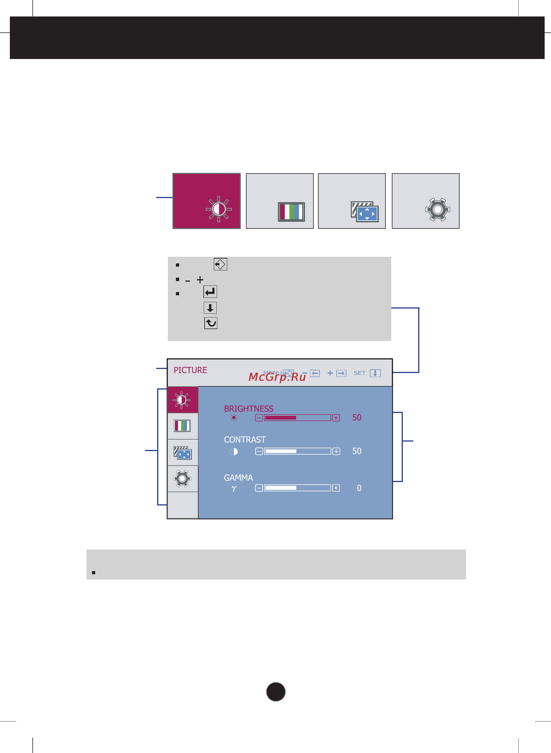 LG L1942S-PF [12/24] On screen display osd selection and adjustment