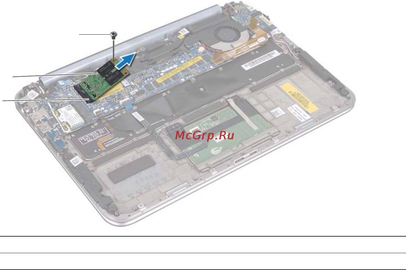 Dell XPS Duo 12 221x-3745 [20/76] Извлеките плату msata из разъема платы msata