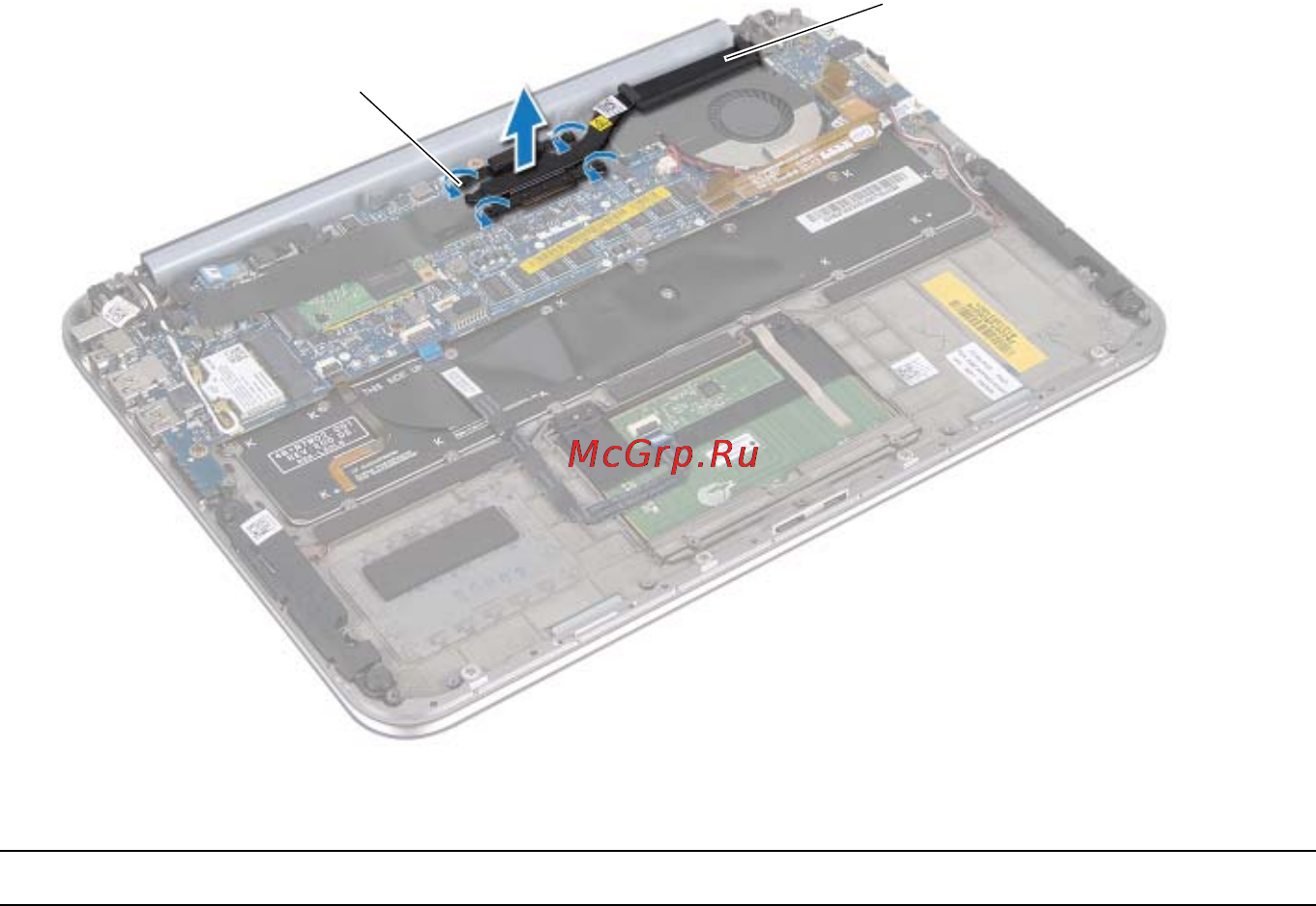 Dell XPS Duo 12 221x-6869 [33/76] Приподнимите радиатор процессора и снимите его с системной платы в сборе