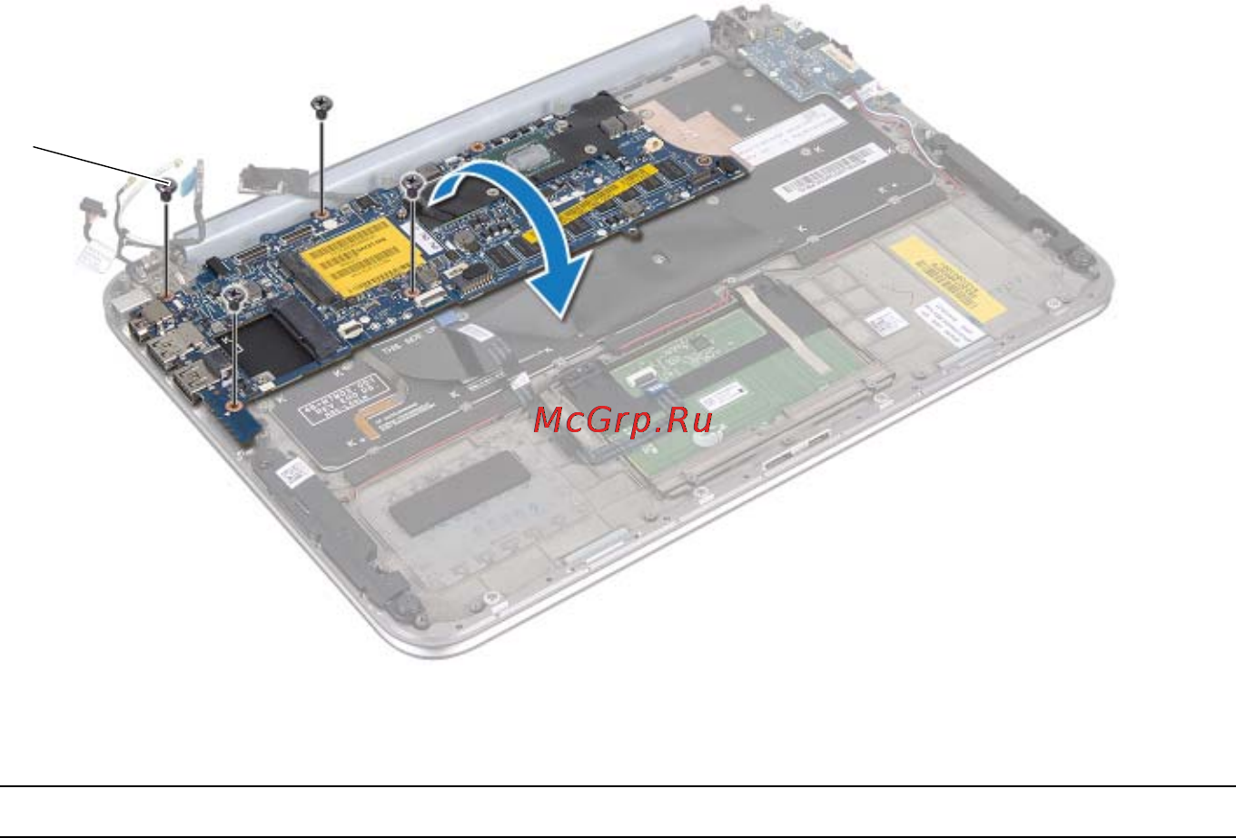 Dell XPS Duo 12 221x-3745 [43/76] Выверните винты крепления системной платы к упору для рук в сборе