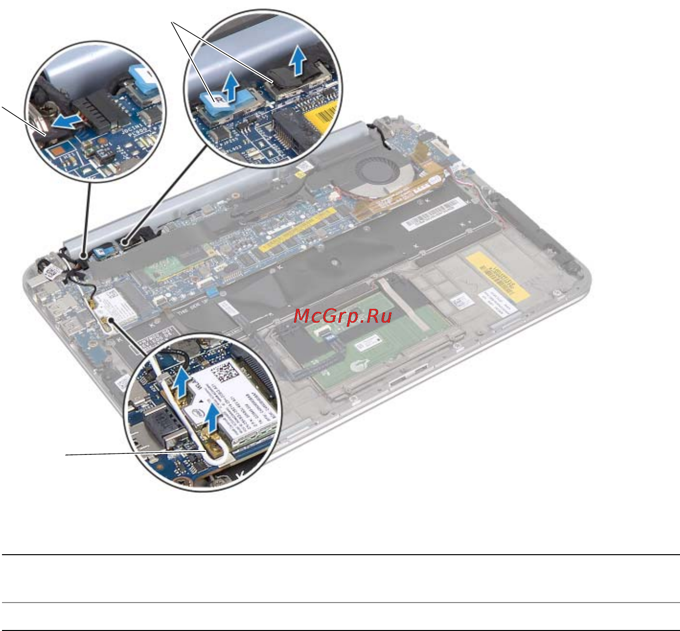 Dell XPS Duo 12 221x-6869 [48/76] Отсоедините антенные кабели от разъемов на мини плате беспроводной сети