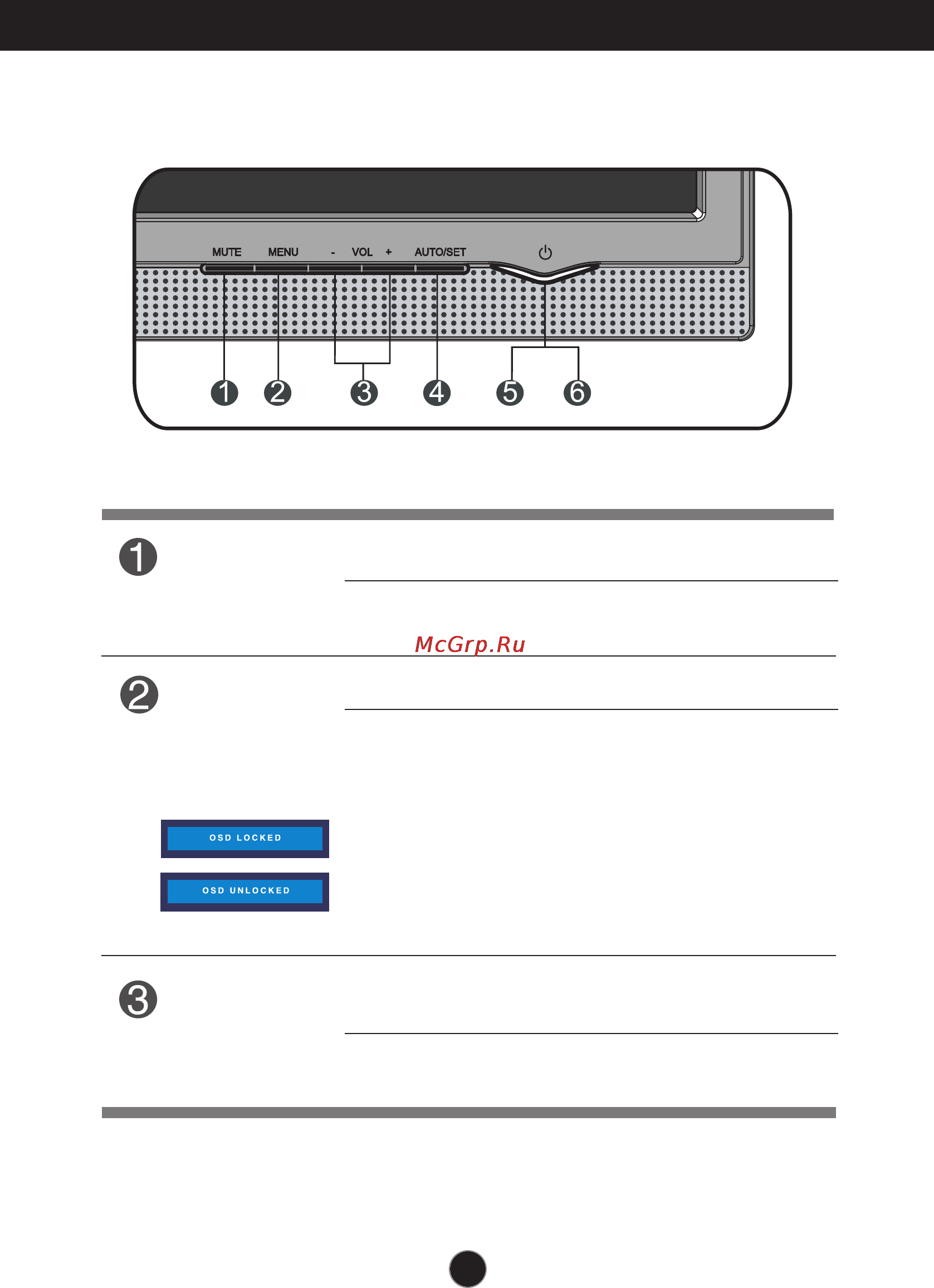 LG L1754SM [8/24] Front panel controls