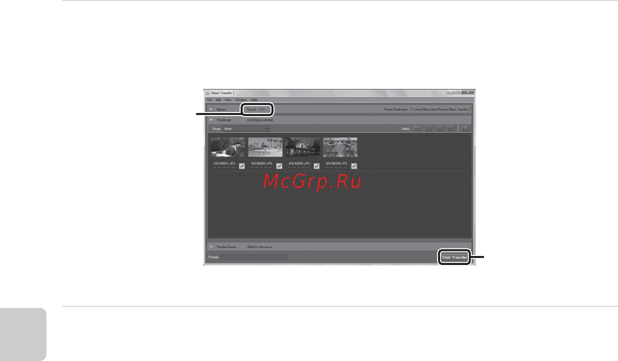 Nikon Coolpix L820 Red [104/240] Отсоедините кабель