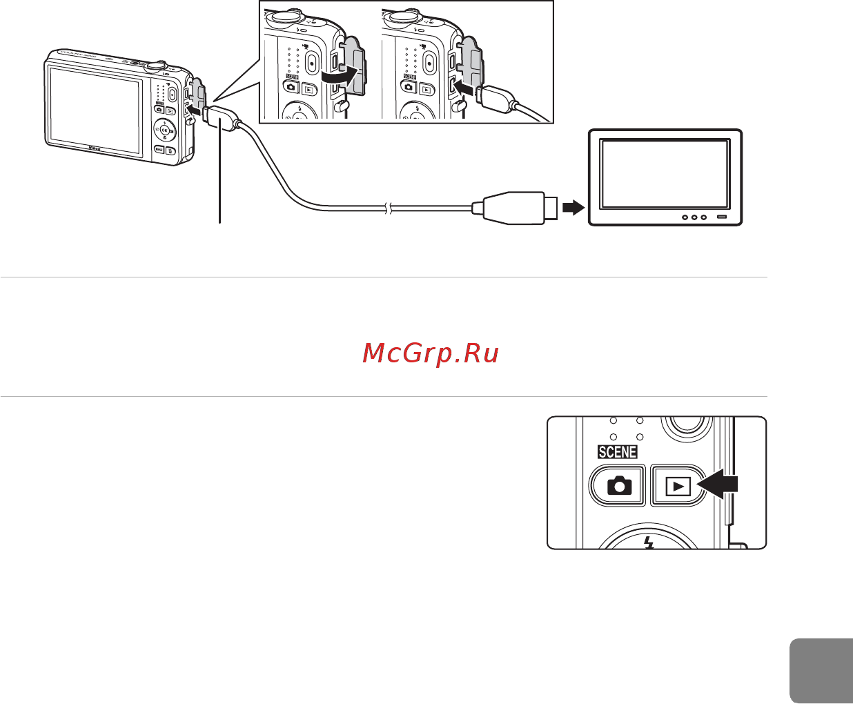 Nikon Coolpix S6500 Red  [159/284] Выберите в качестве входного разъема телевизора внешний видеовход