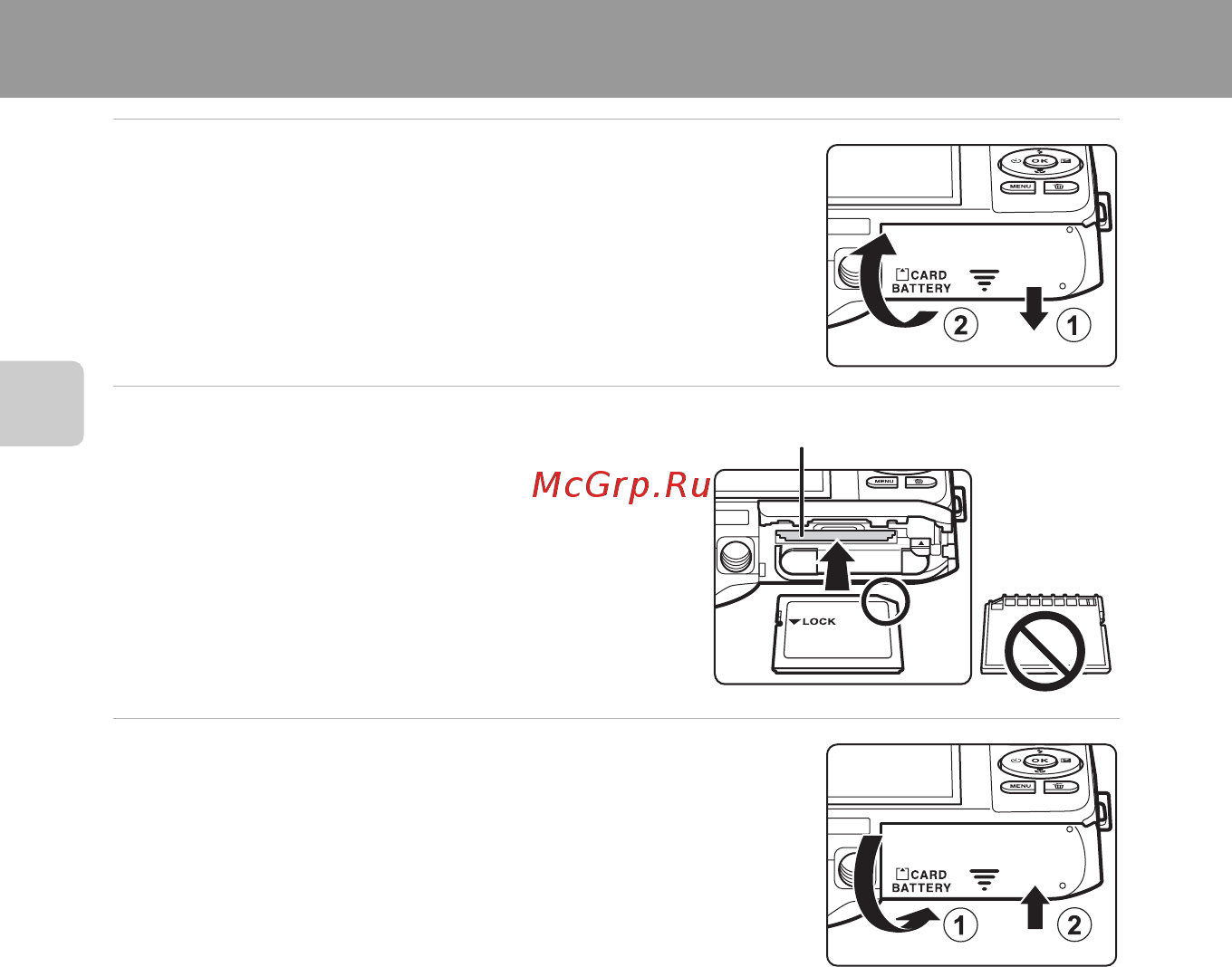 Nikon Coolpix S6500 Red  [40/284] Подготовка 3 установка карты памяти