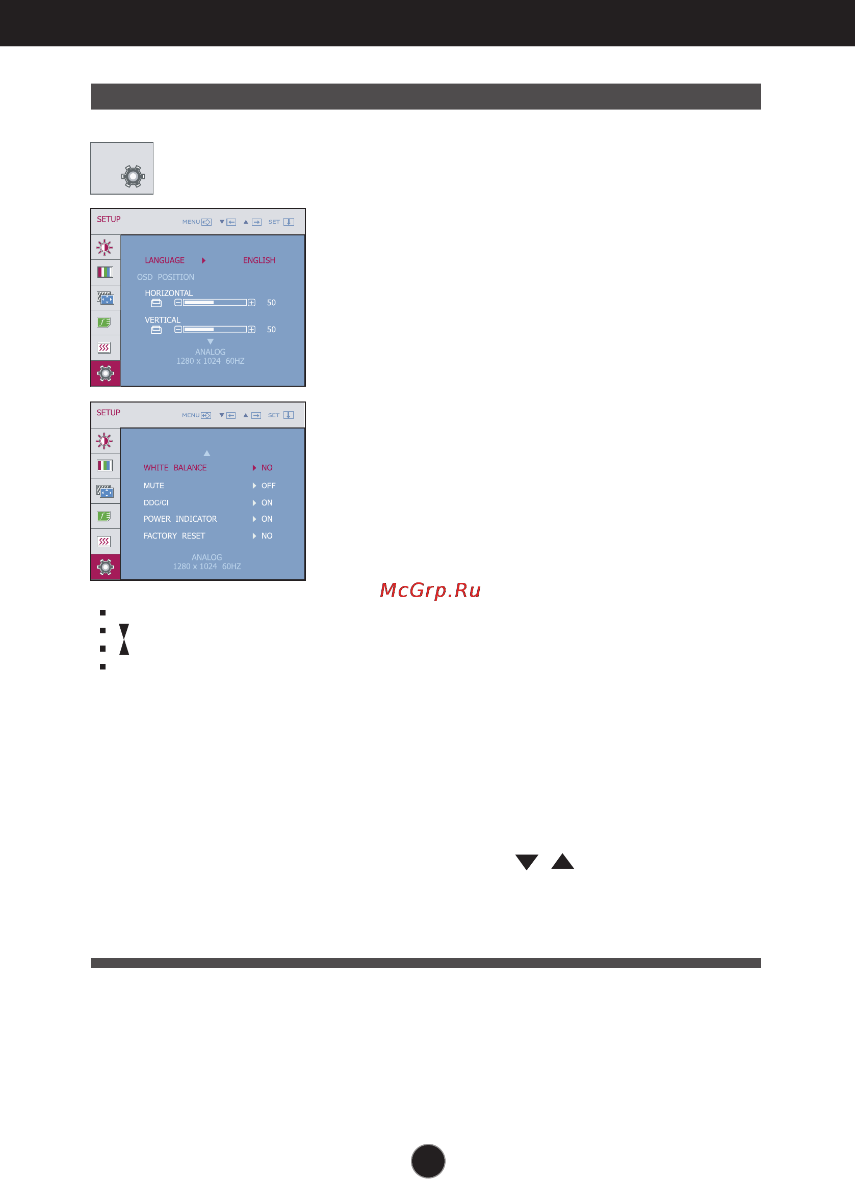 LG L1942PK-SS [18/26] On screen display osd selection and adjustment