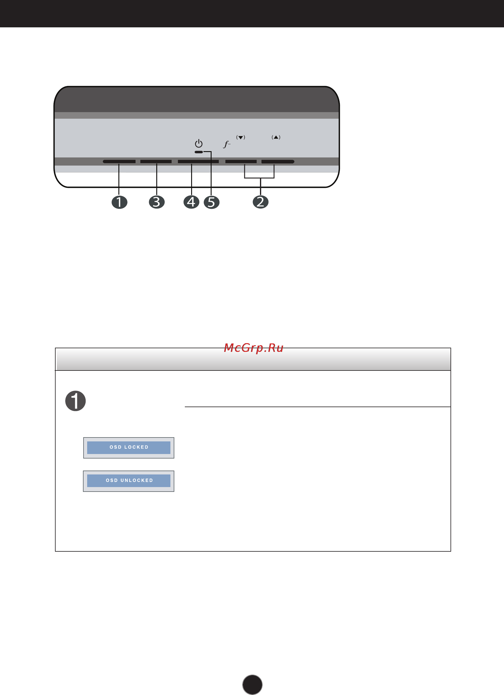 LG L1942PQ-BF [8/26] Control panel functions