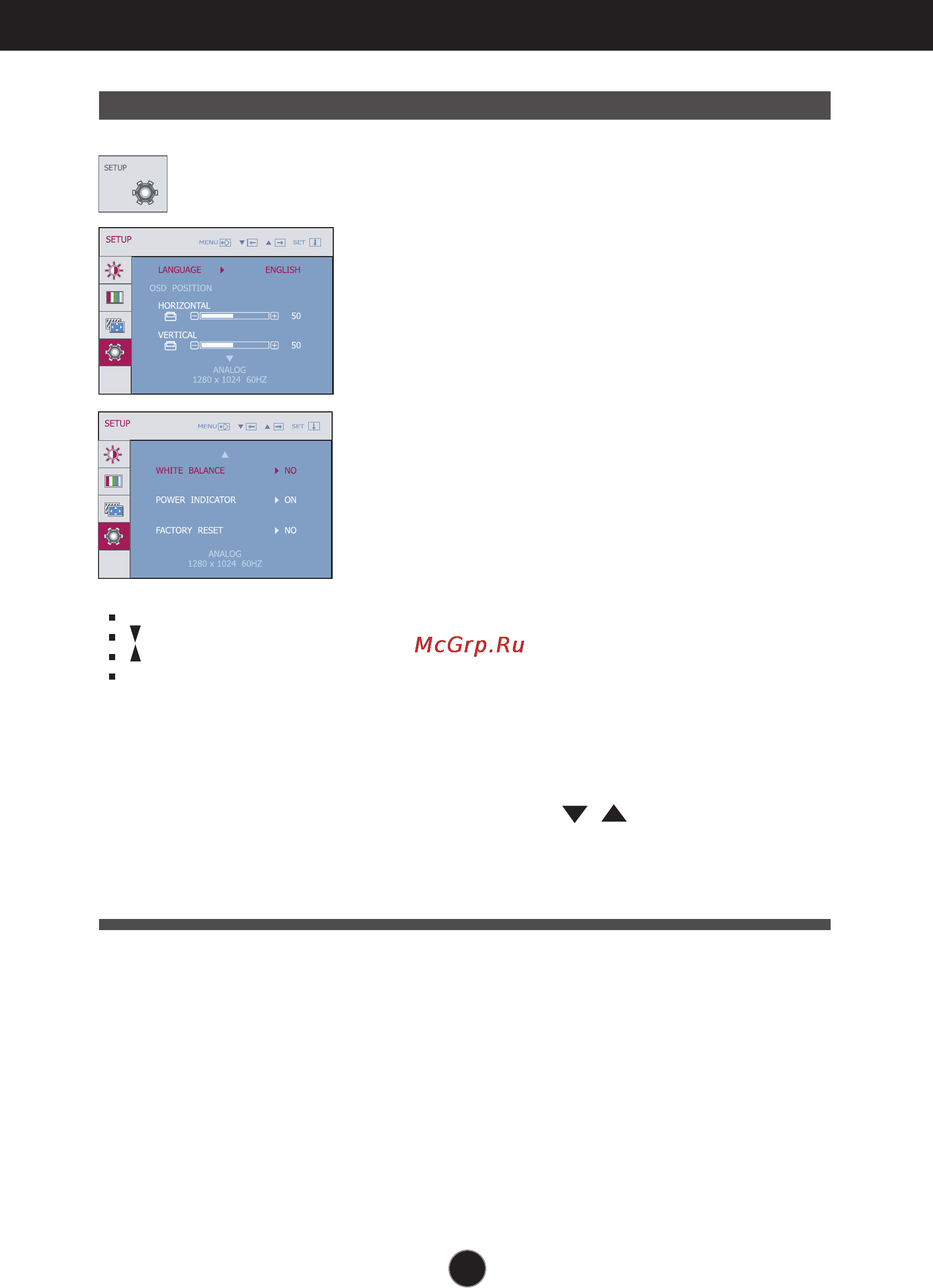 LG L1942TE-BF [16/25] On screen display osd selection and adjustment