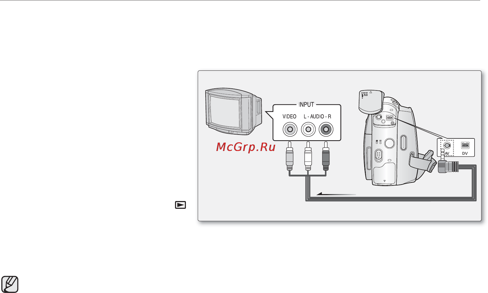 Samsung D391I [73/117] Connecting to a tv that has audio video input jacks