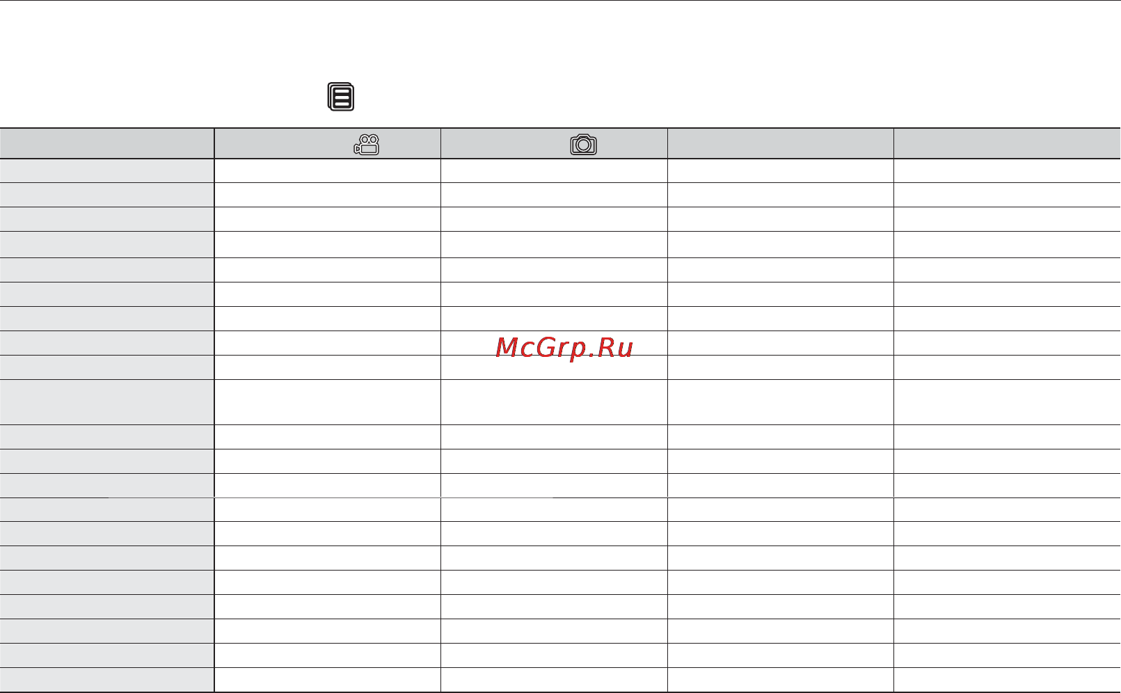 Samsung VP-HMX20C [59/131] Элементы меню