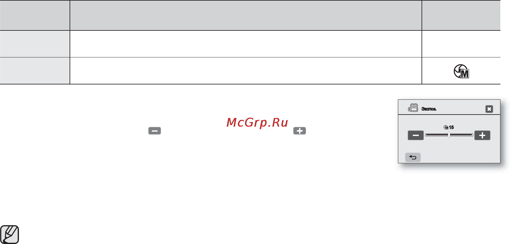 Samsung VP-HMX20C [65/131] Экспозиция