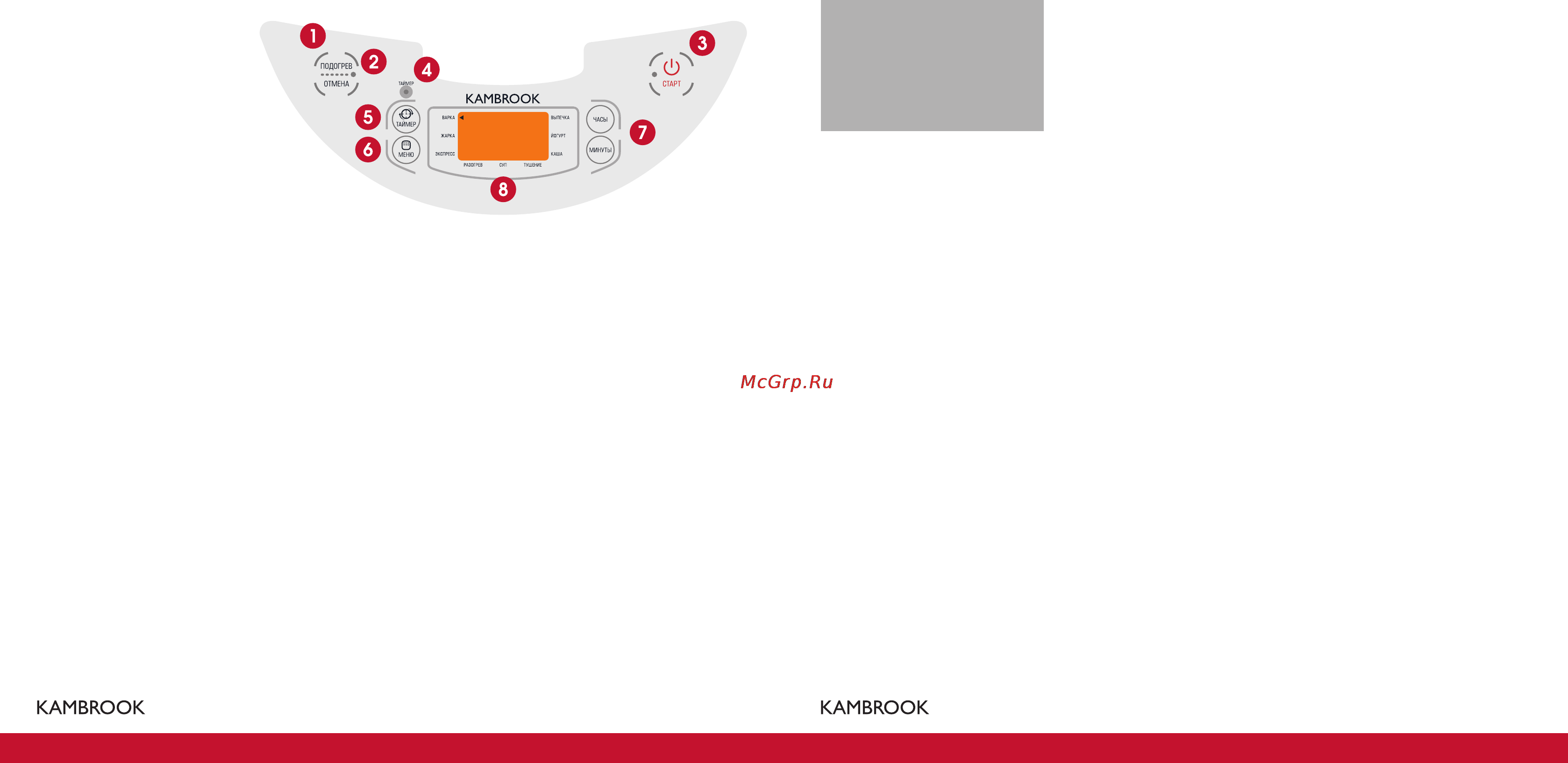 Kambrook KMC400 [4/11] Программы