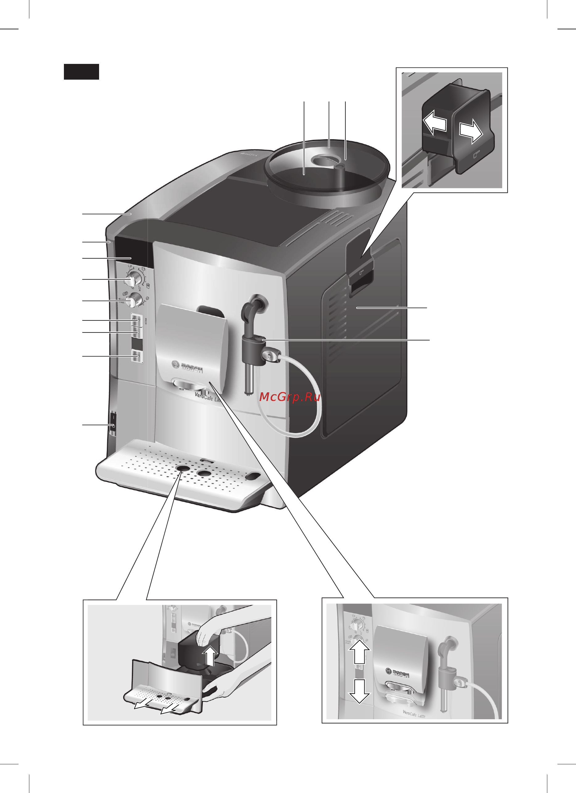 Bosch VeroCafe Latte TES50324RW Инструкция по эксплуатации онлайн [3/32] 4003