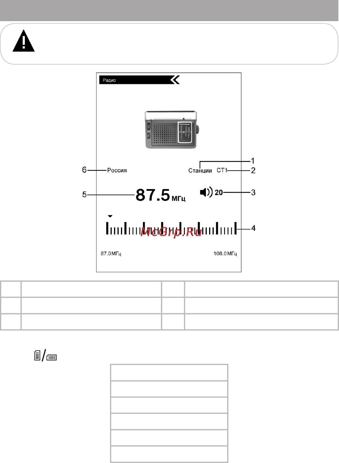 Texet TB-146SE [42/58] Радио