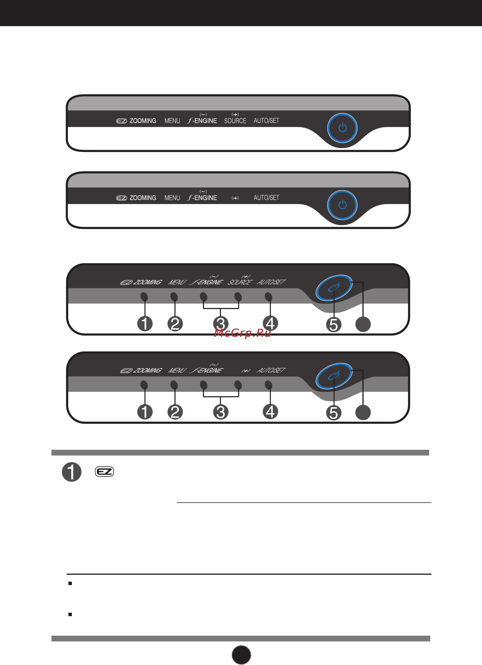 LG L197WH [10/29] Функции панели управления