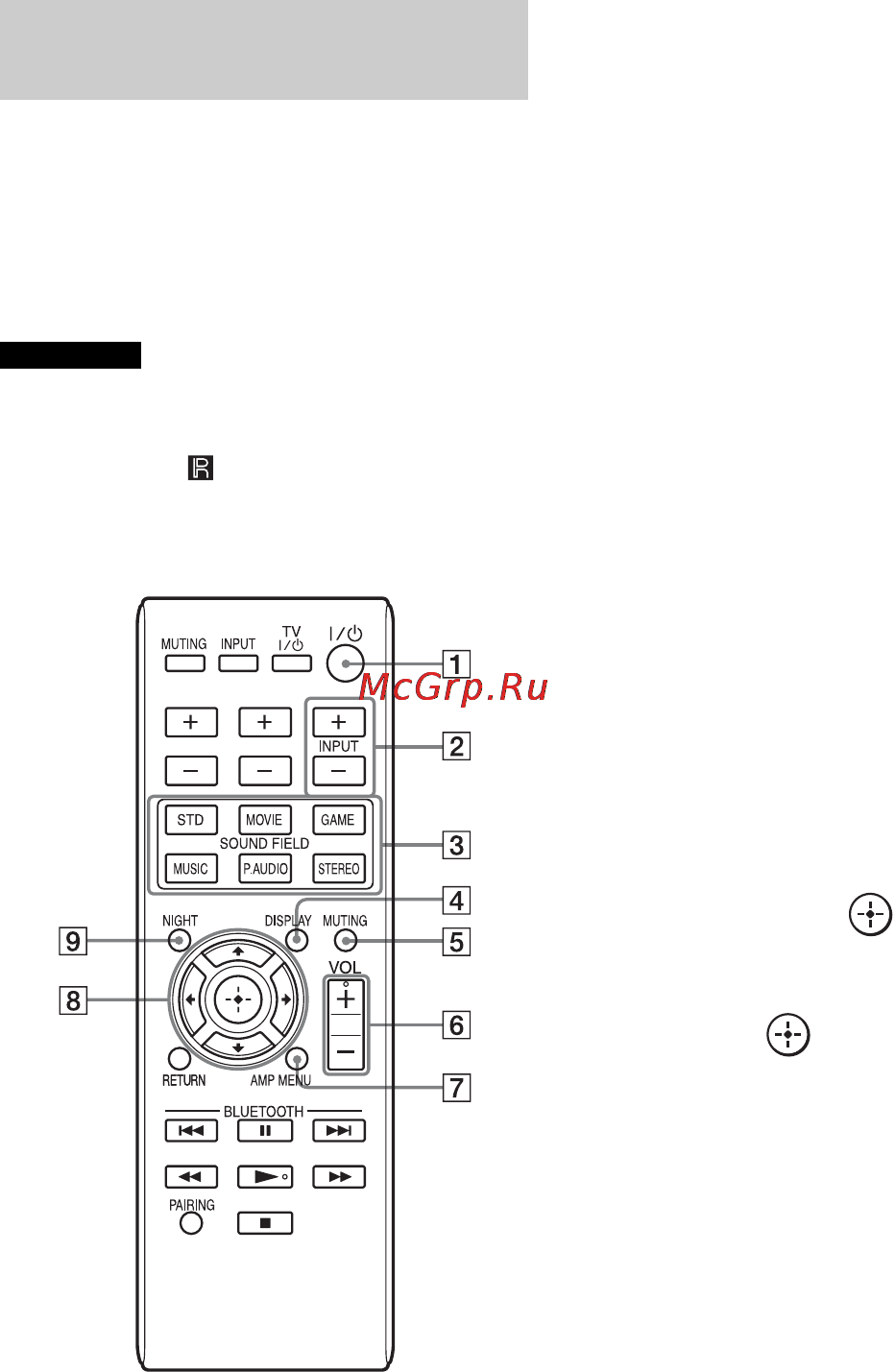 Sony HT-CT260 [14/88] Пульт дистанционного управления