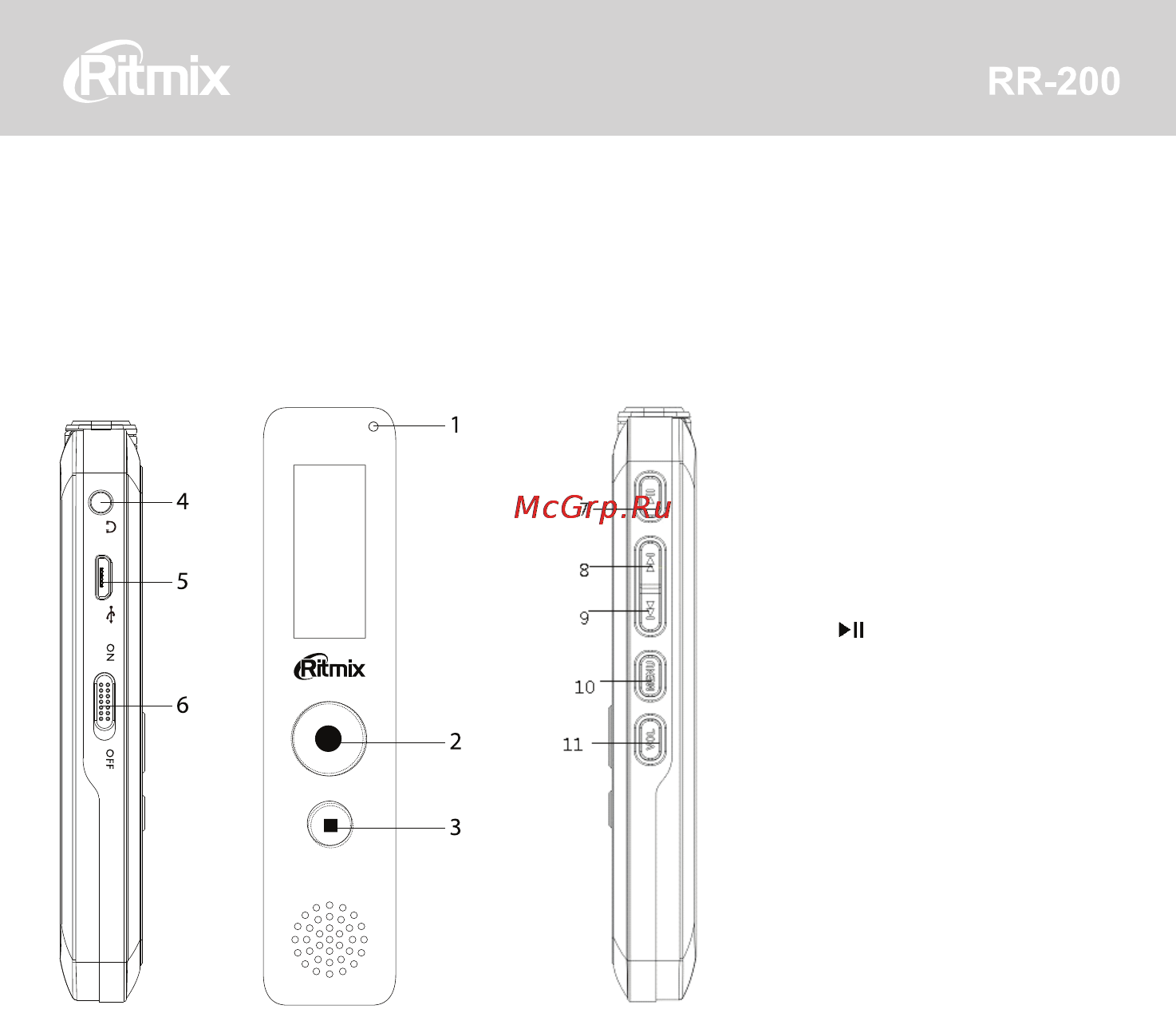 Ritmix RR-200 [6/25] Описание устройства
