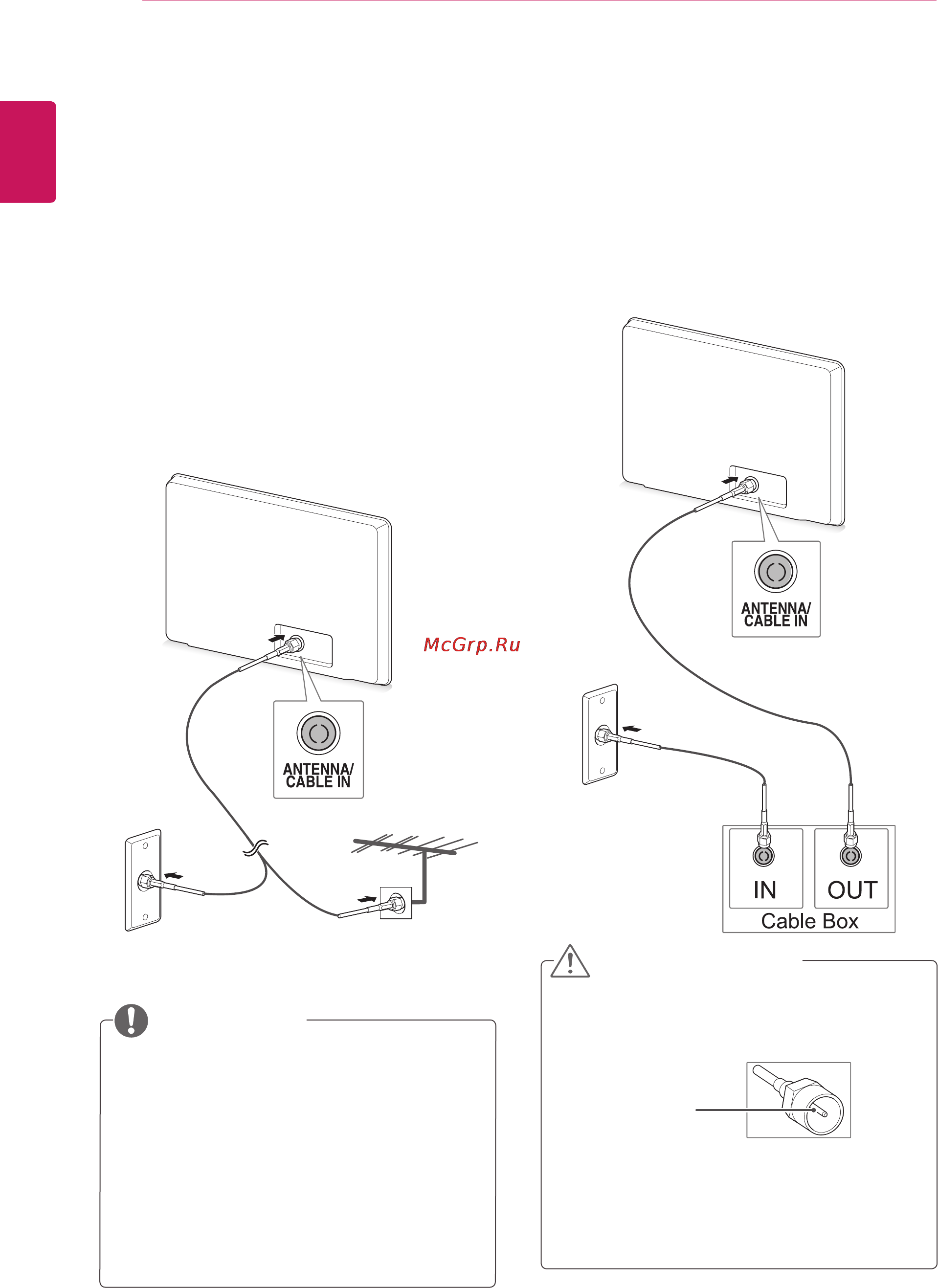 LG M1950D-PZ [16/86] Подключение антенны или кабеля