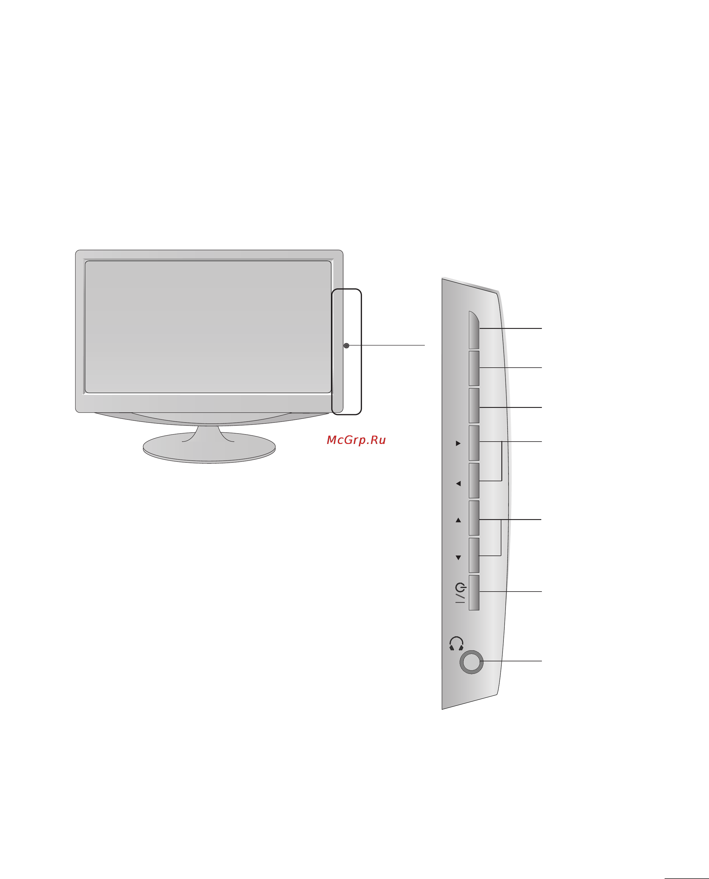 LG M237WDP-PC [3/116] Элементы управления передней панели