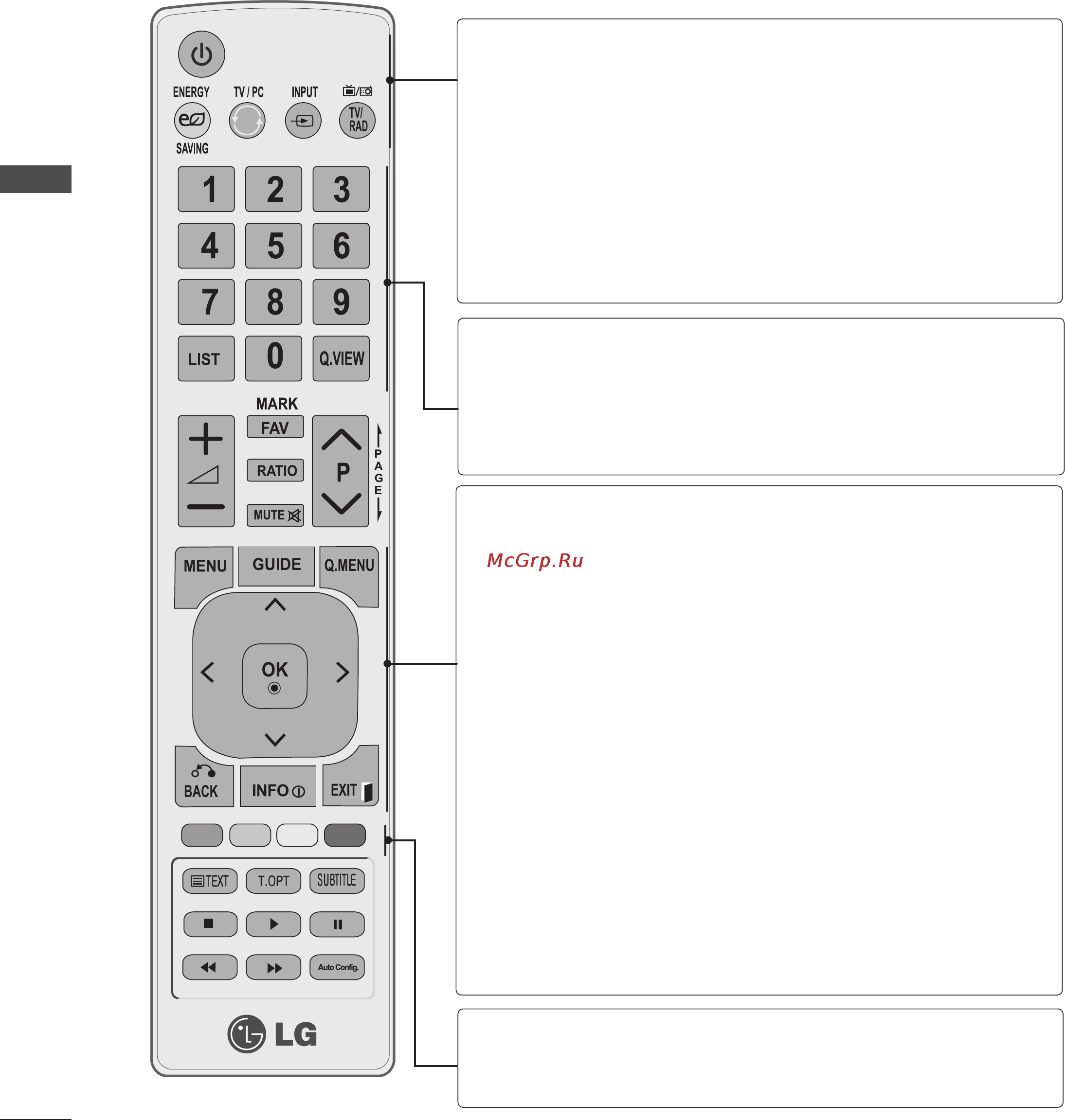 LG M2280DF-PZ [40/154] Функции клавиш пульта дистанционного управления