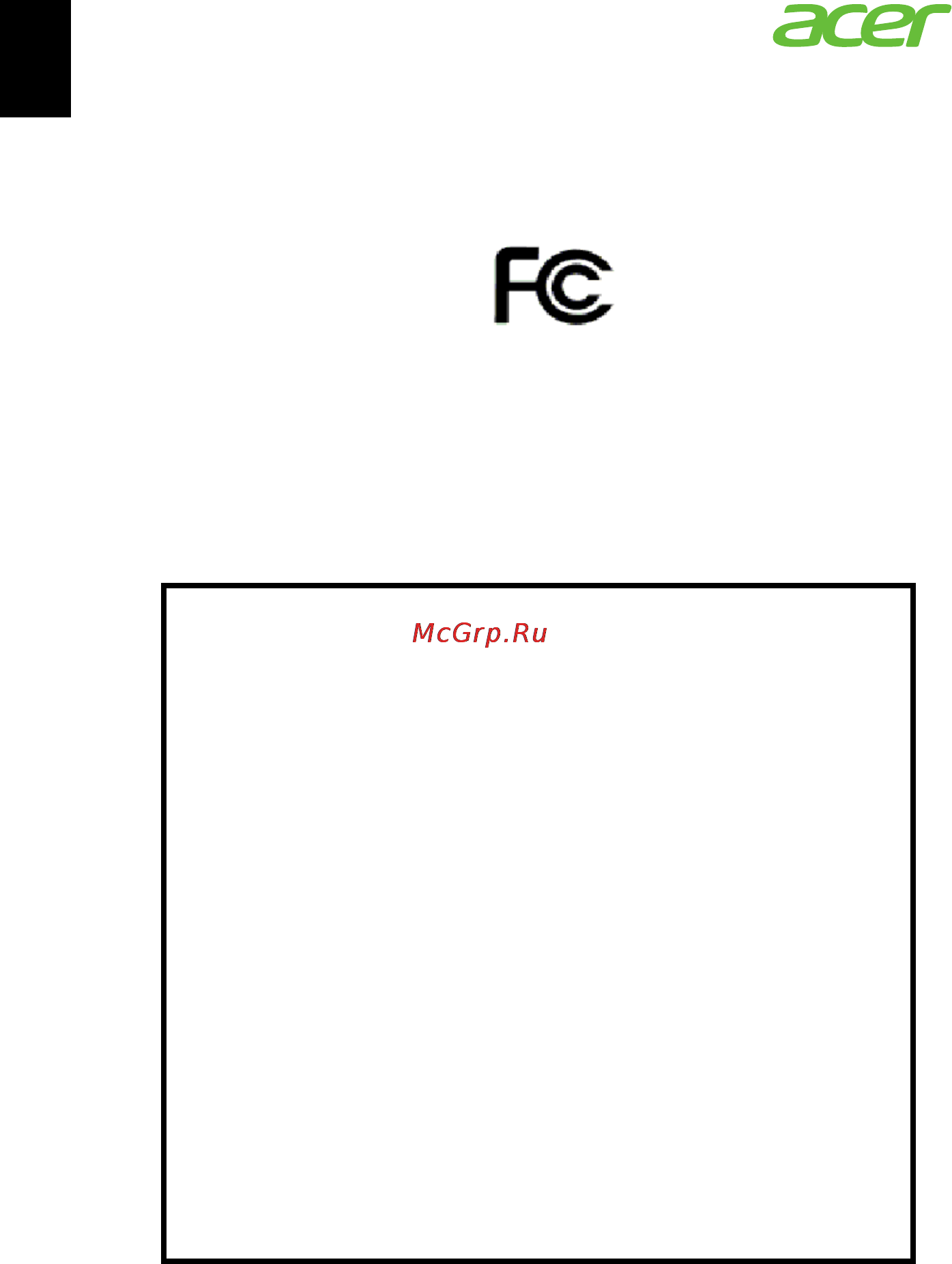 Acer S1210 [62/62] Federal communications commission declaration of conformity