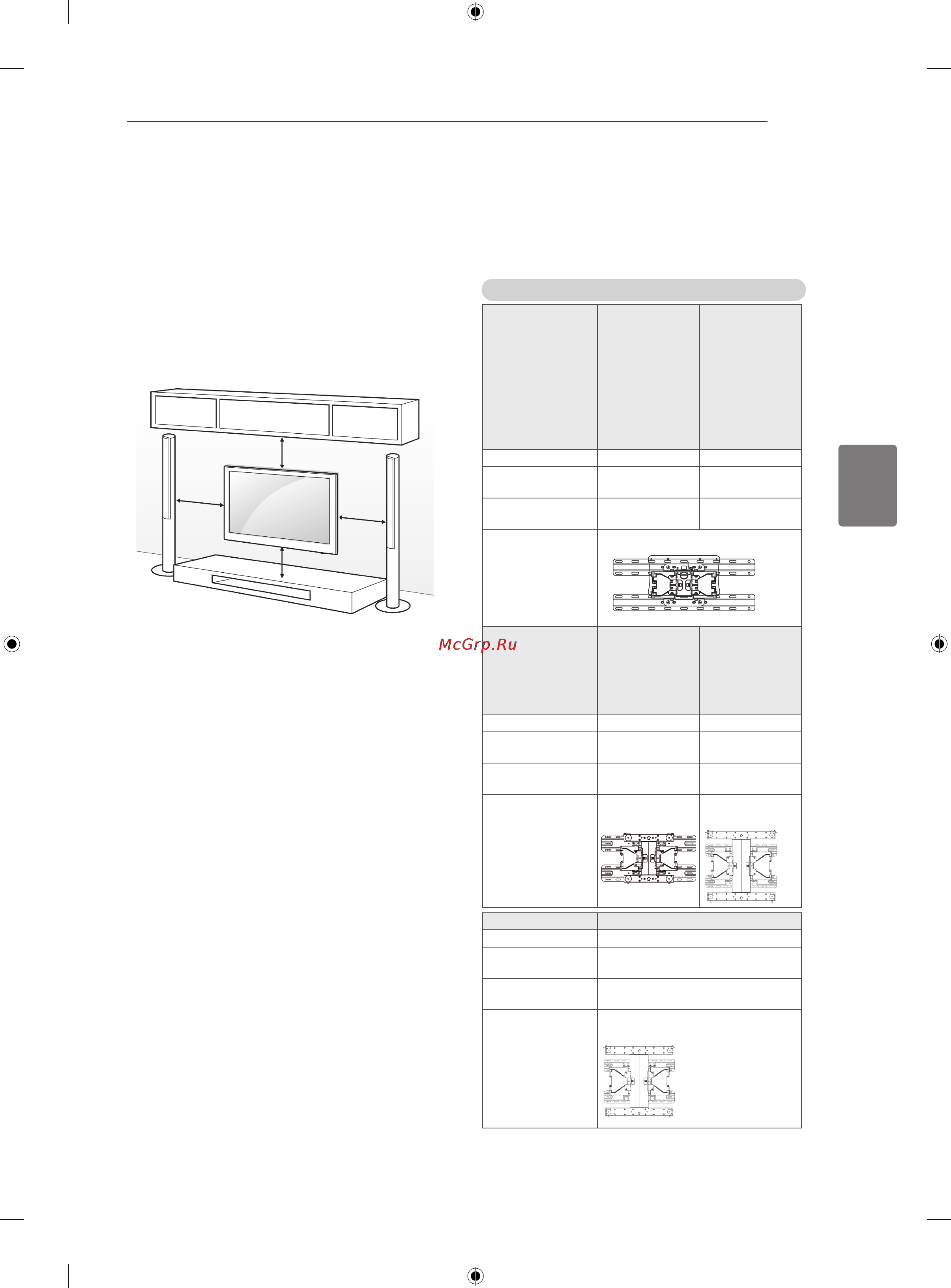 LG 42LK430 [49/78] Қабырғаға орнату