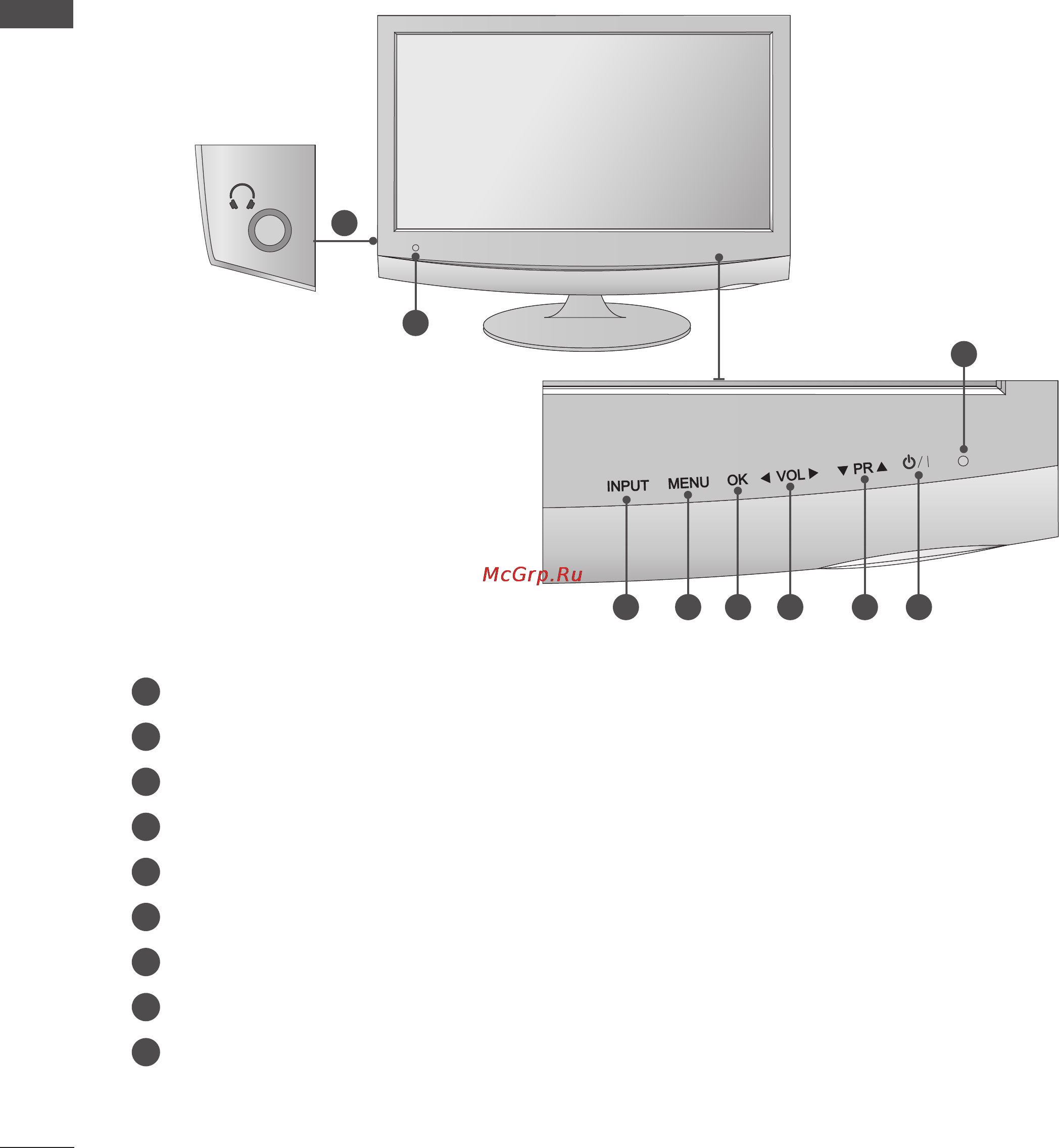 LG M2362DP-PZ [4/154] Элементы на передней панели