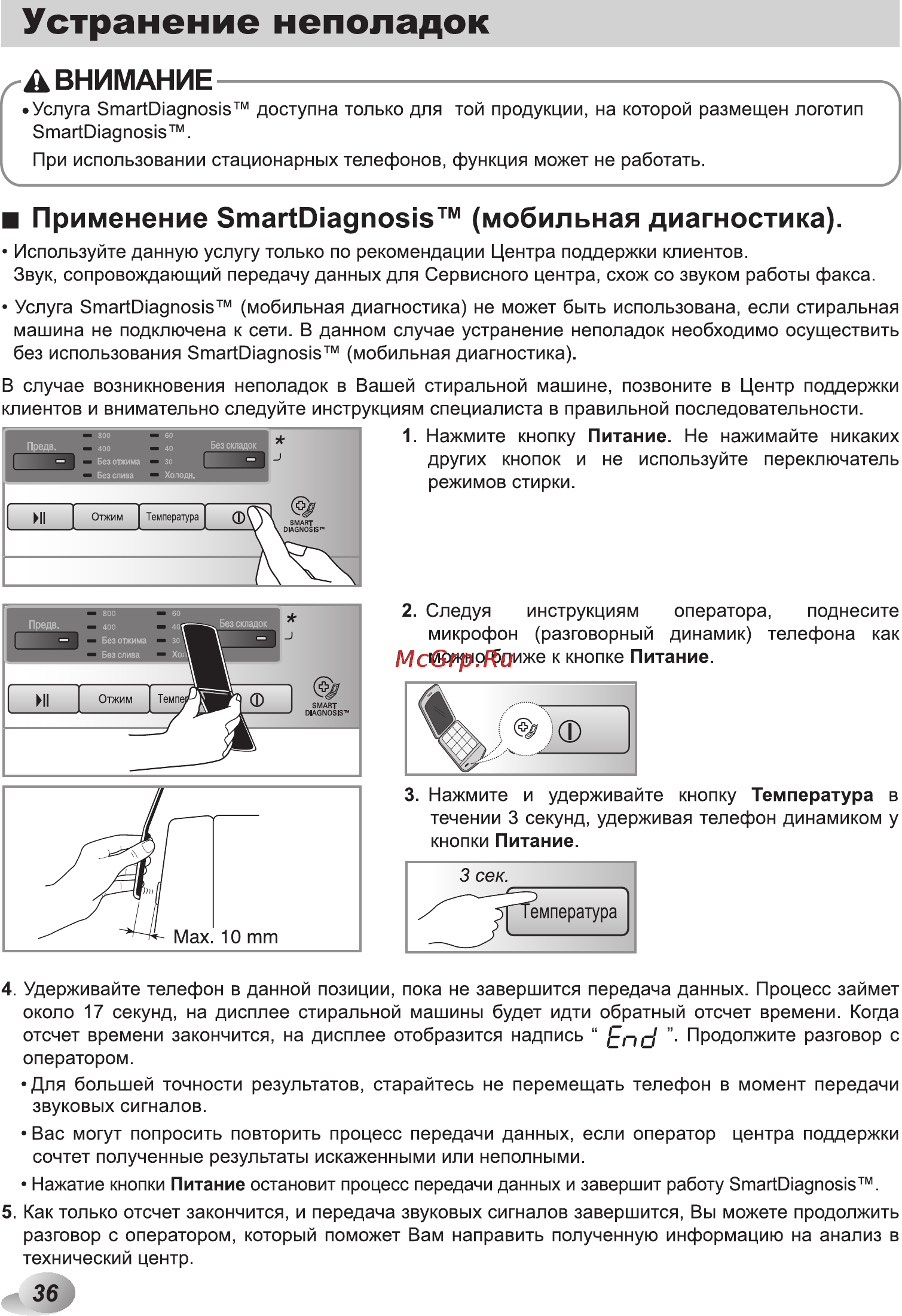 LG M12B8QD1 [36/40] Устранение неполадок