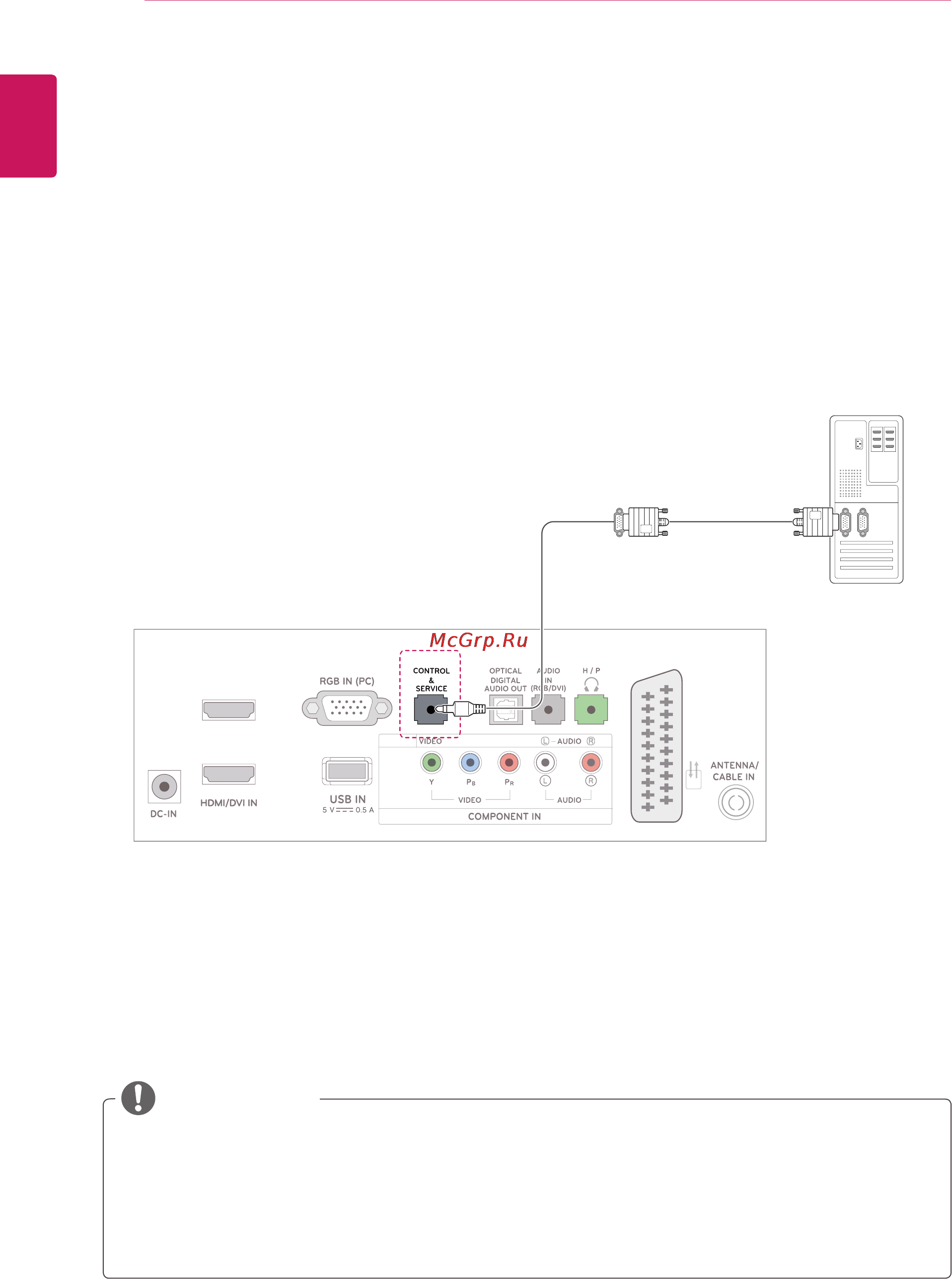 LG M2382D-PZ [50/60] Настройка внешнего устройства управления применяется только в модели b2b используемой например в гостинице