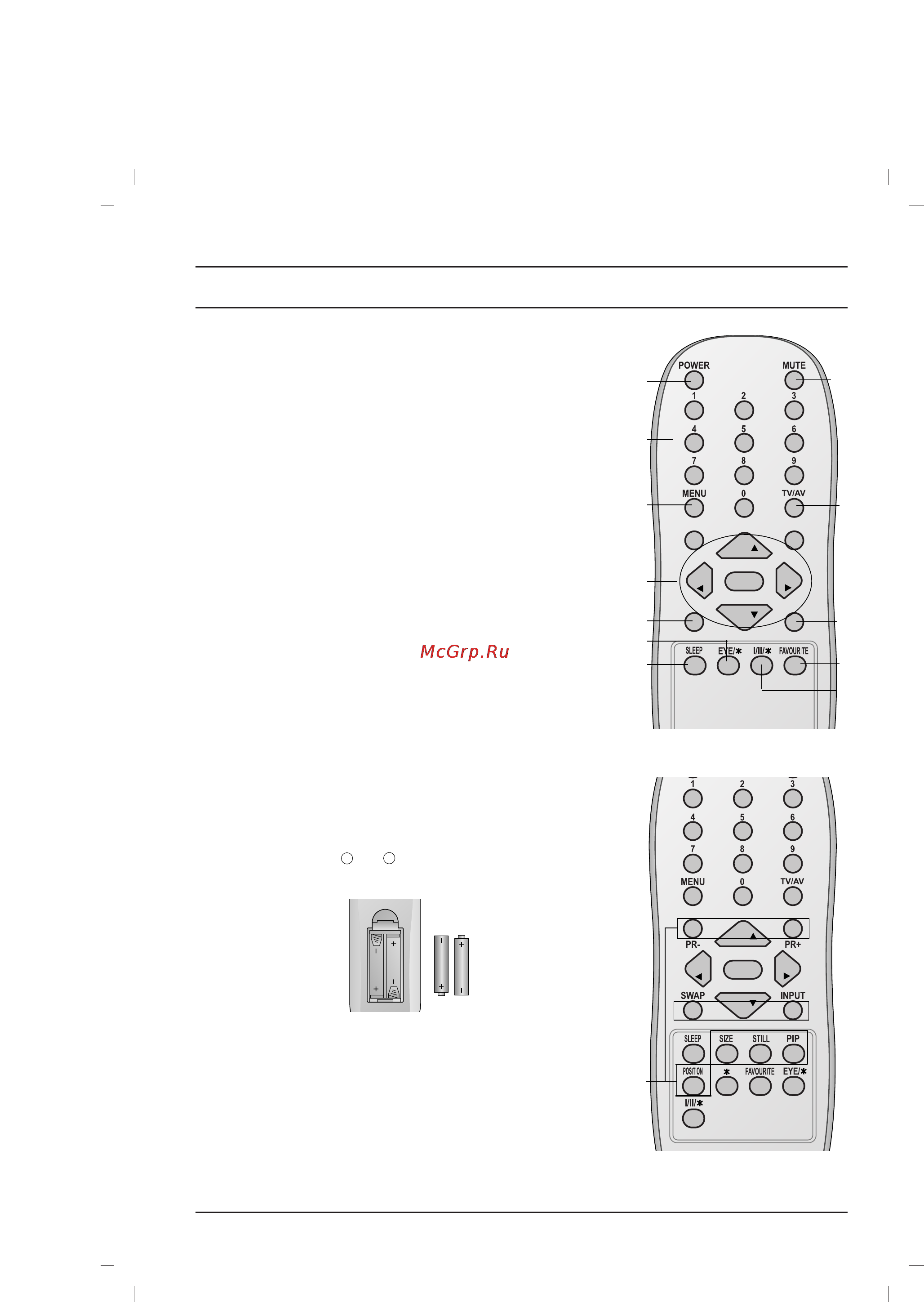 LG 29FC2RLX [5/32] Установка батареек в пду