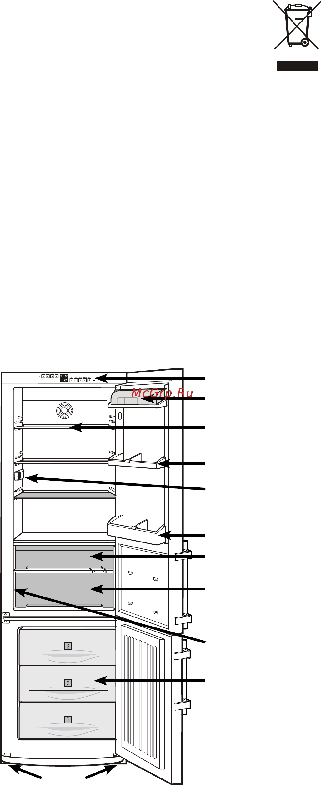Liebherr CBesf 4006-23 [2/11] Приборы контроля и управления