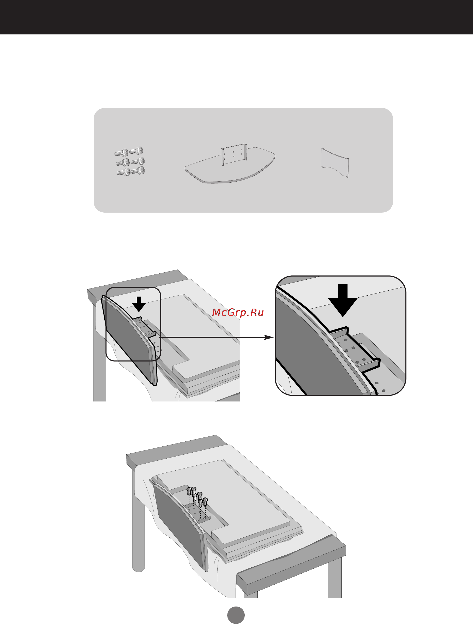 LG M3202C [2/66] Присоединение подставки