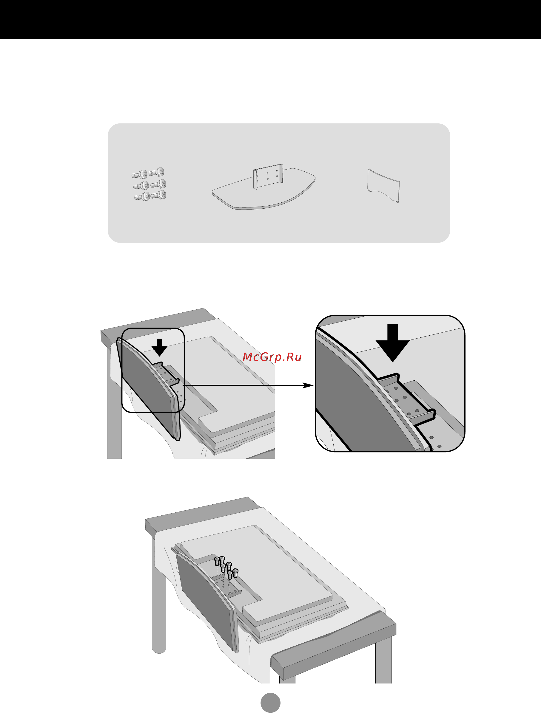 LG M3202C-BA [2/67] Присоединение подставки