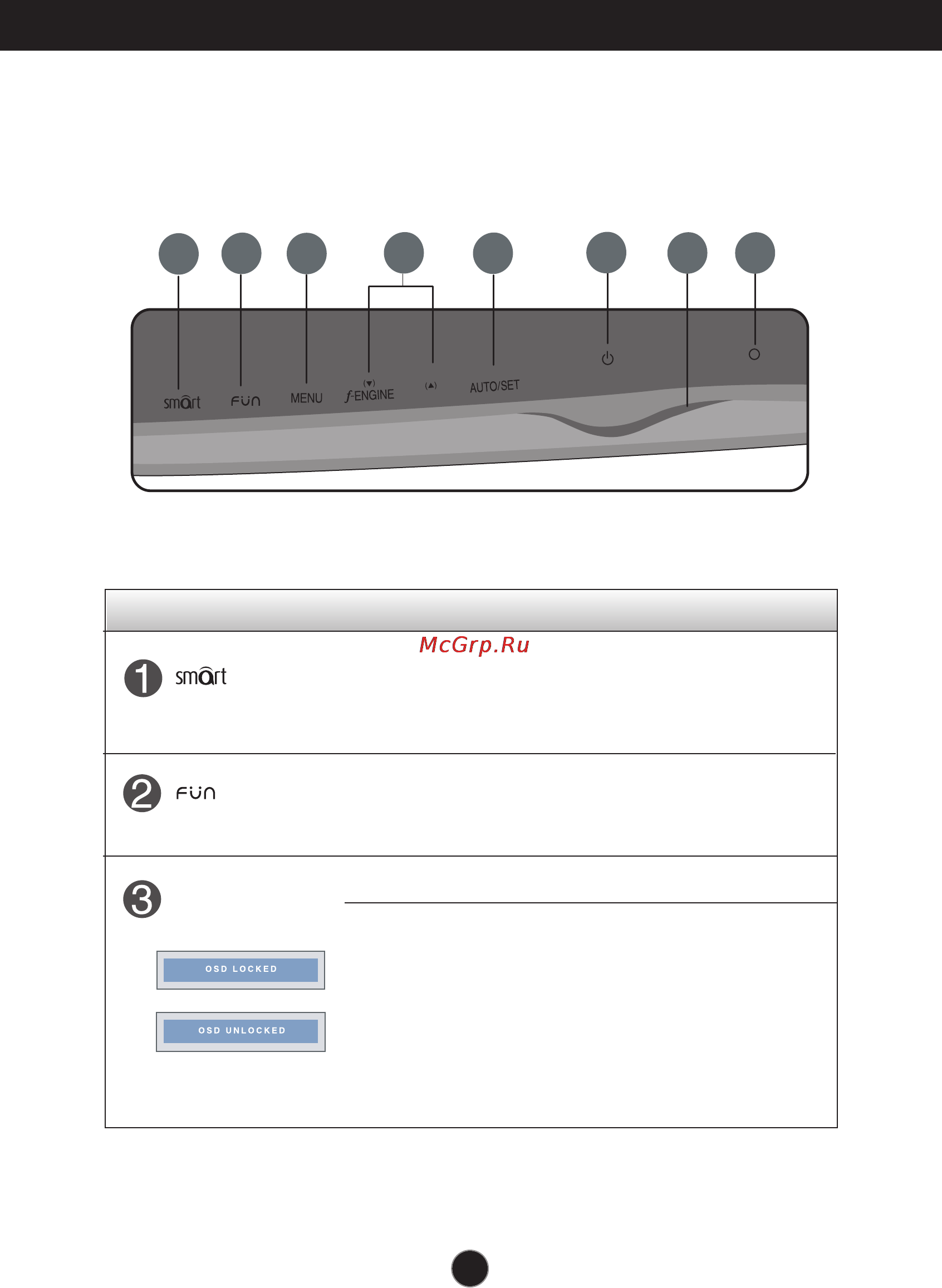 LG W2053S [9/29] Menu button