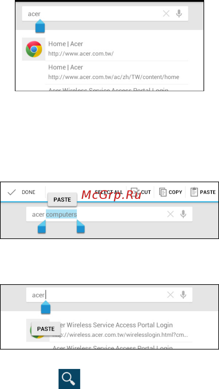 Acer ICONIA B1 NT.L15EE.003 [21/56] Вставка текста