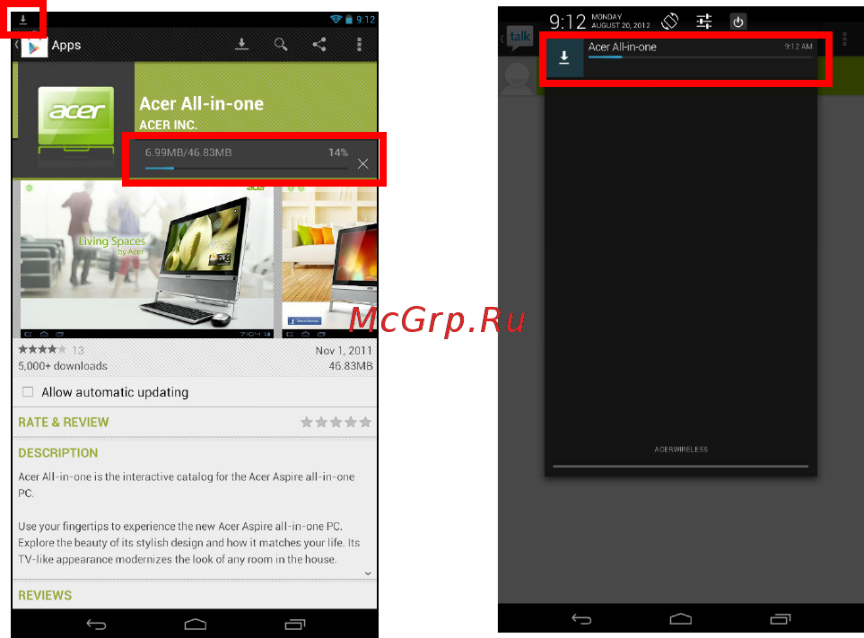 Acer ICONIA B1-A71-83170501nk NT.L16EE.003 [30/56] Использование загруженных программ