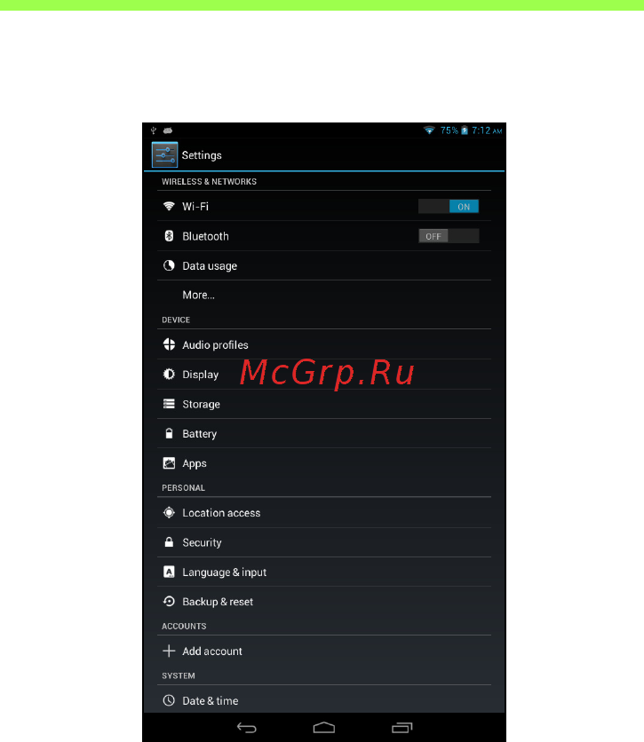 Acer ICONIA B1-A71-83170501nk NT.L16EE.003 [42/56] Активация или деактивация подключений