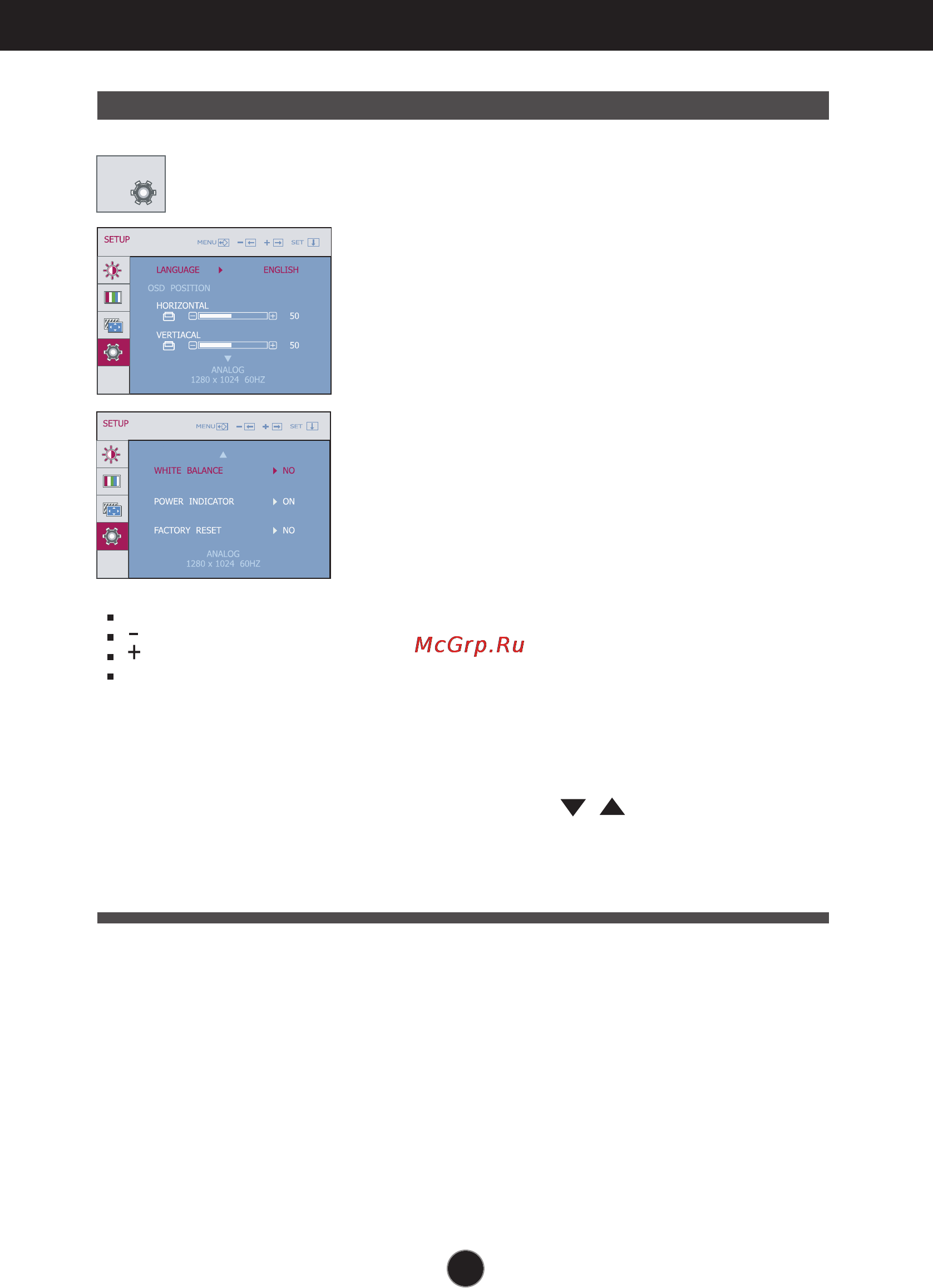 LG W2252S [15/25] On screen display osd selection and adjustment