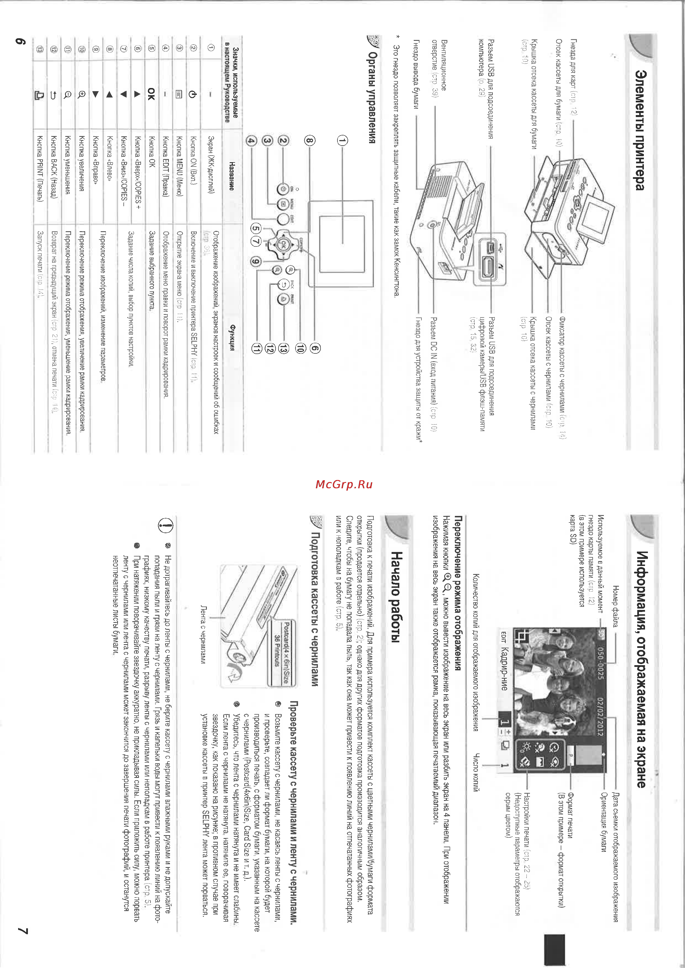 Canon Selphy CP810 [4/21] Начало работы