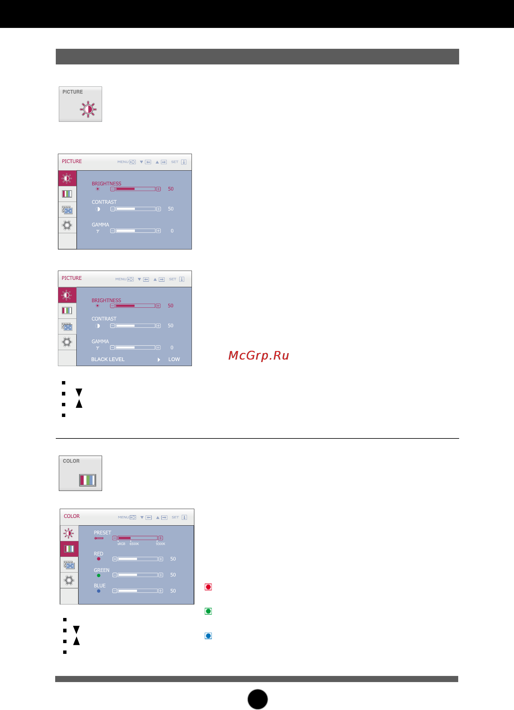 LG W2286L [23/33] On screen display osd selection and adjustment