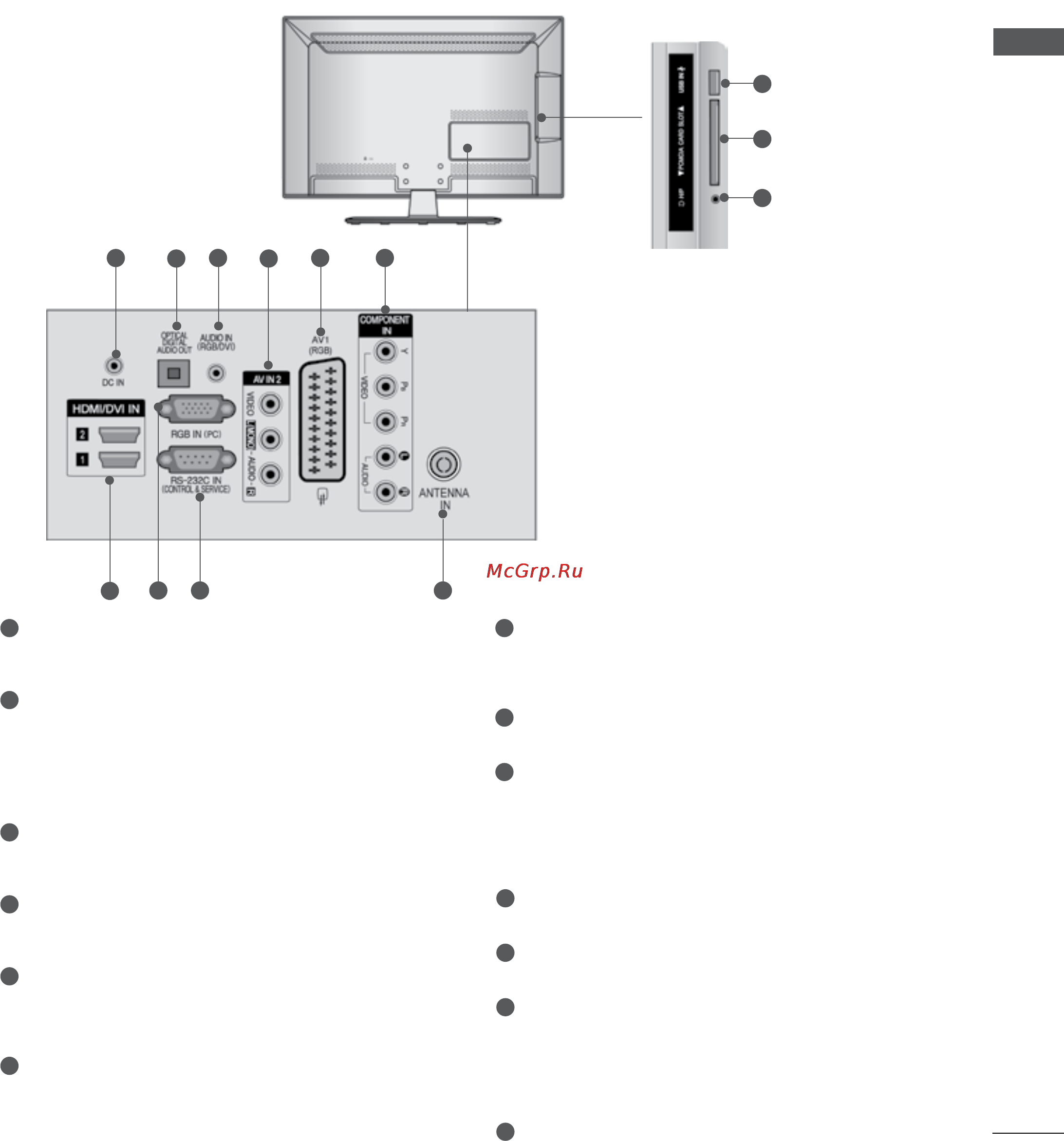 LG 47LD420 [39/206] Варианты подключения
