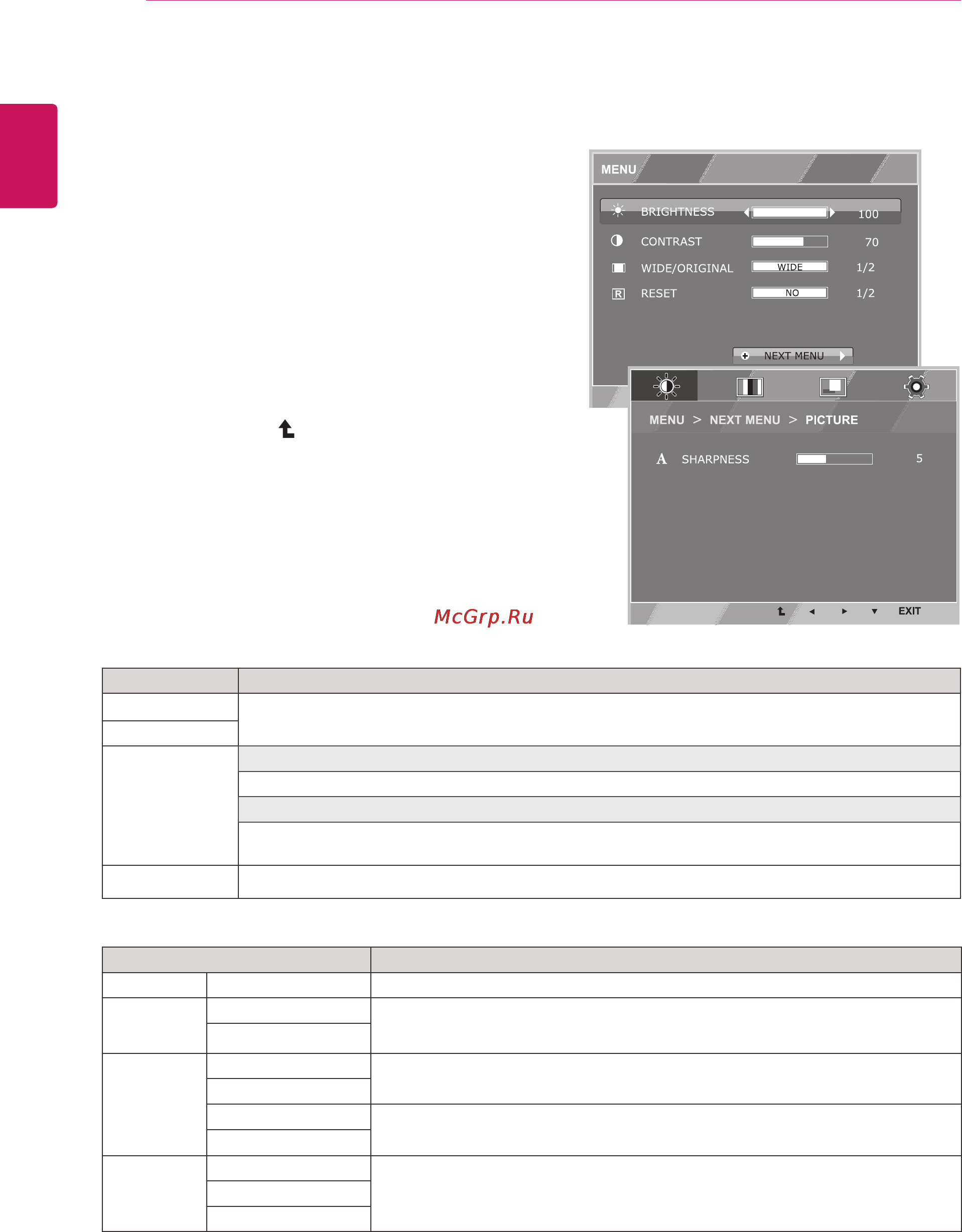 LG E1942CW [12/25] Customizing settings