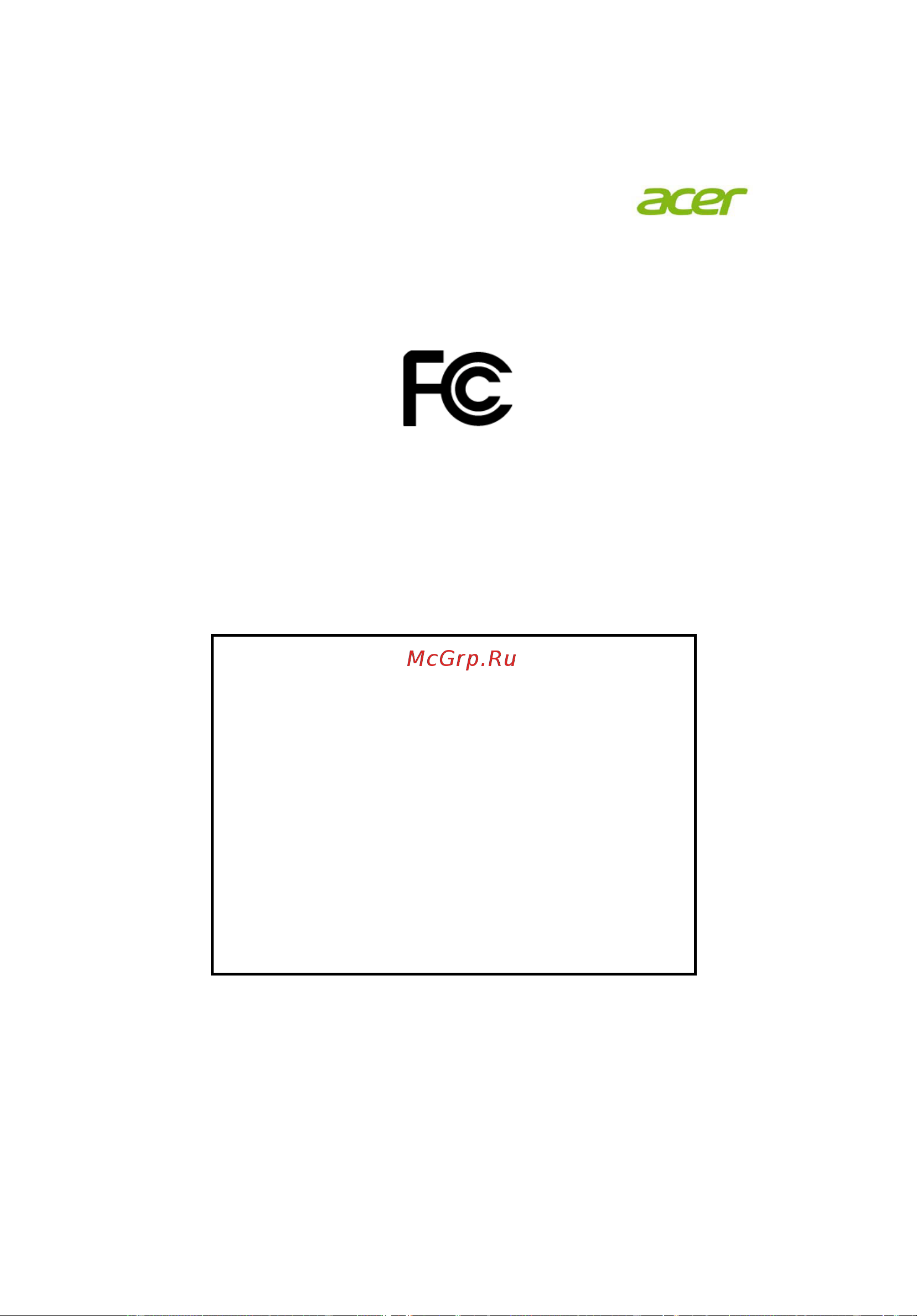 Acer X112 [56/56] Federal communications commission declaration of conformity