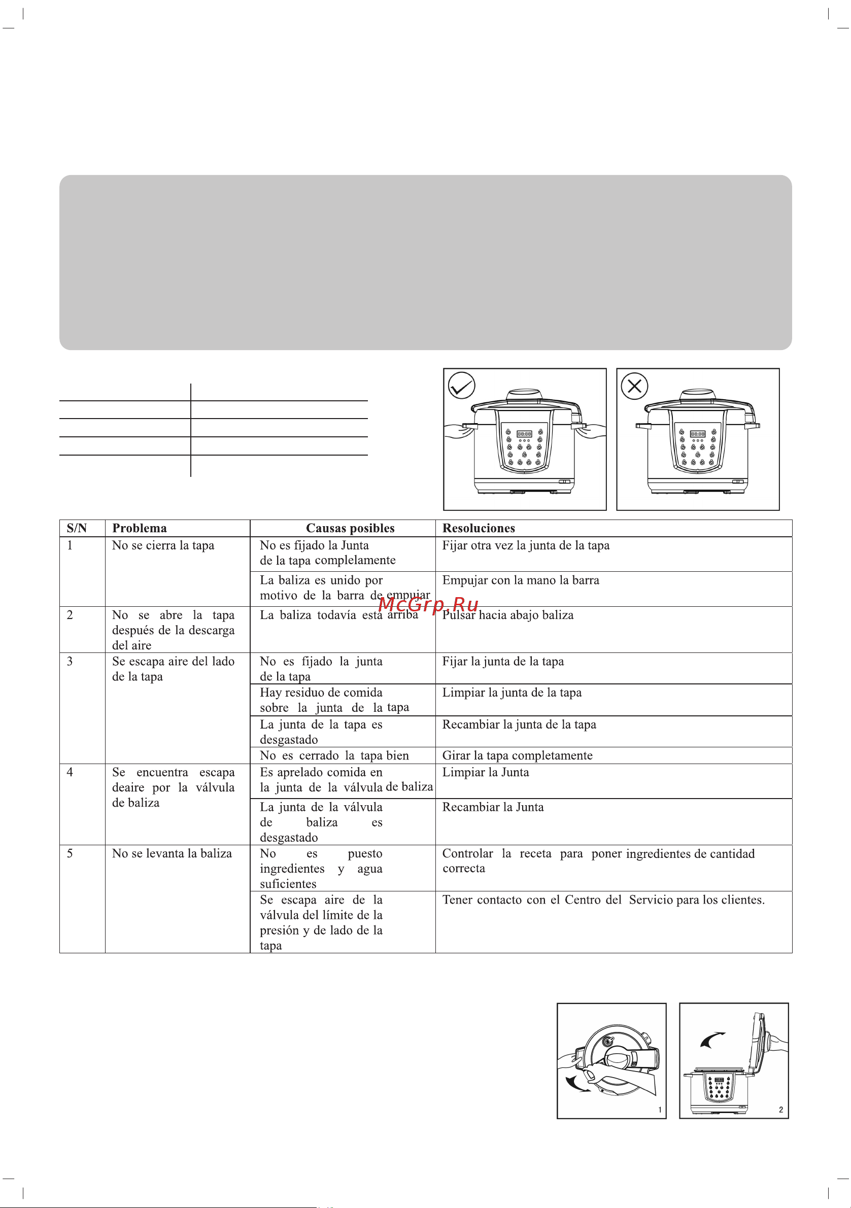 Sinbo SCO-5033 [43/68] Abrir la tapa con seguridad