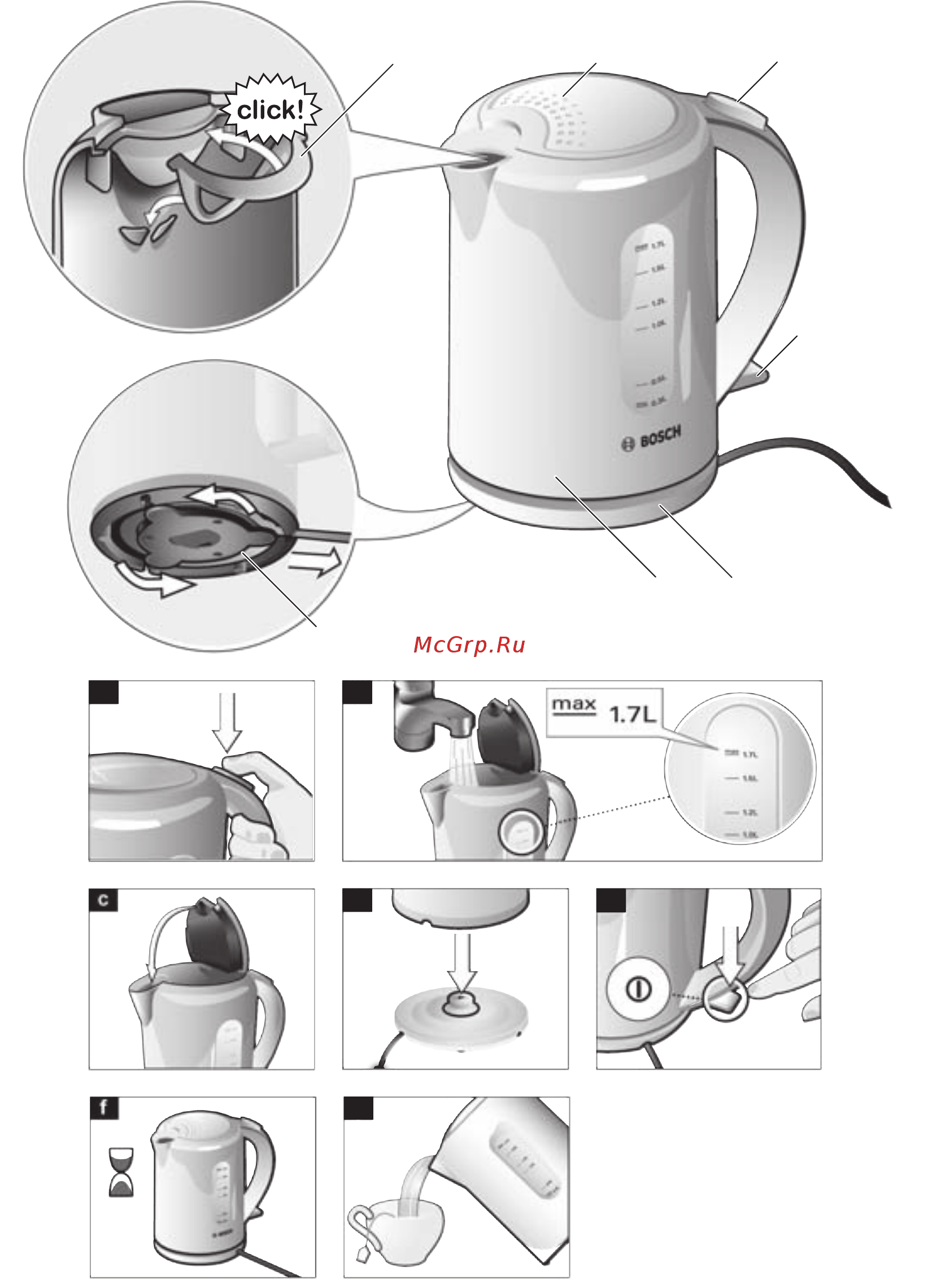 Bosch TWK 7601 Инструкция по эксплуатации онлайн [3/11] 585031