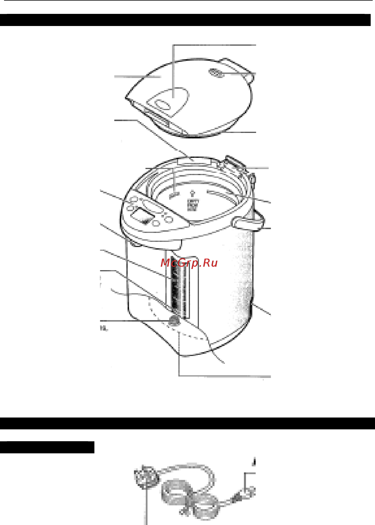 Zojirushi CV-DSQ40 XA [4/20] Верхняя крышка верхняя крышка зона для выливания воды
